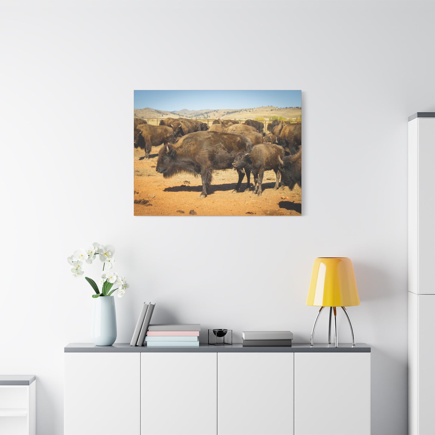 Momma and Baby Buffalo Canvas