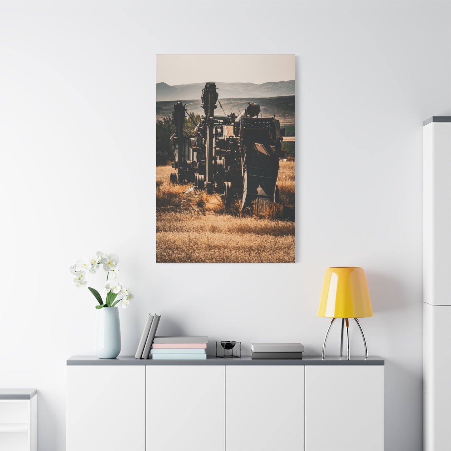 Rustic Farm Equipment Canvas