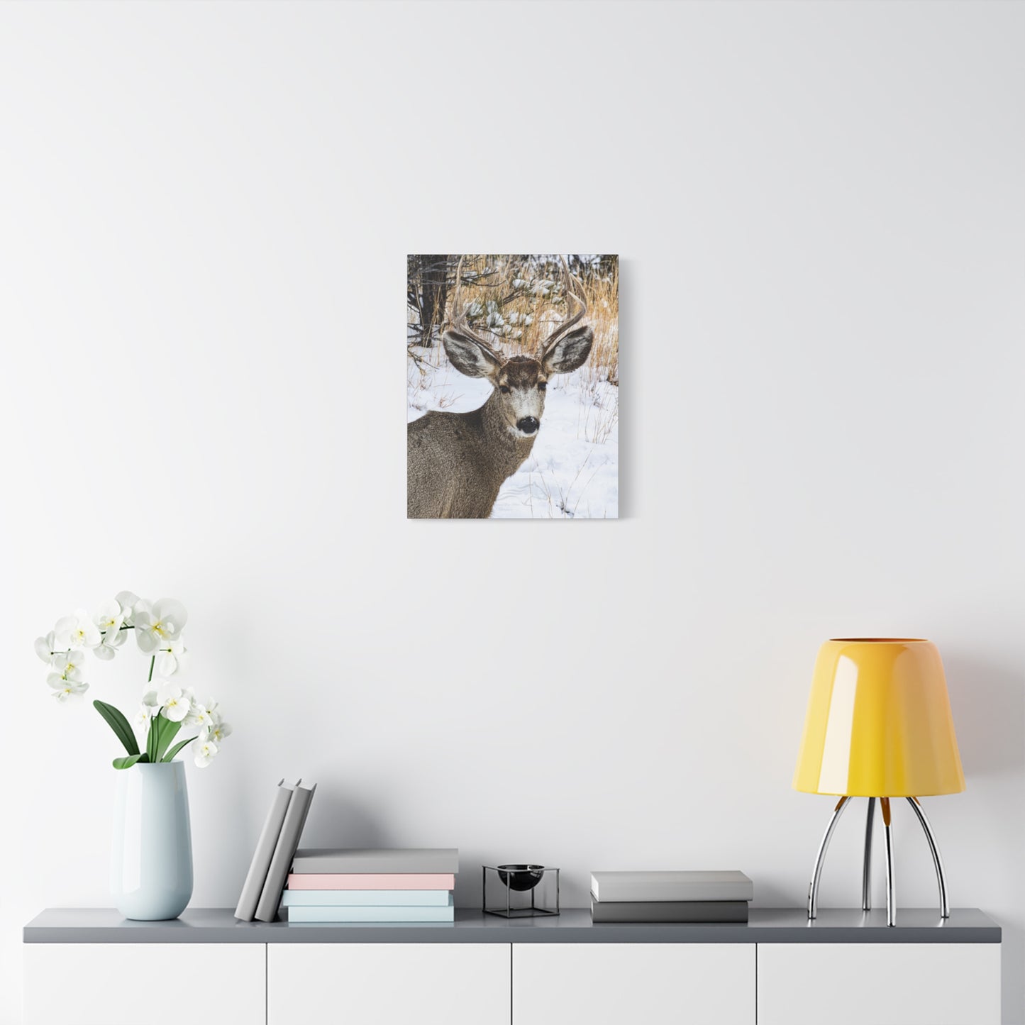 Deer Antlers in February Canvas