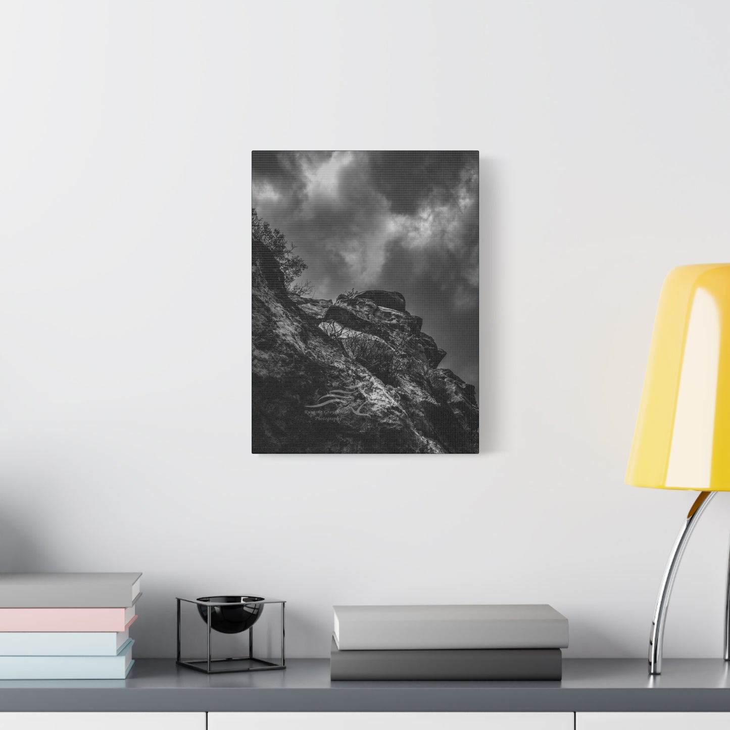 Black and White Sky View Ayres Natural Bridge Canvas