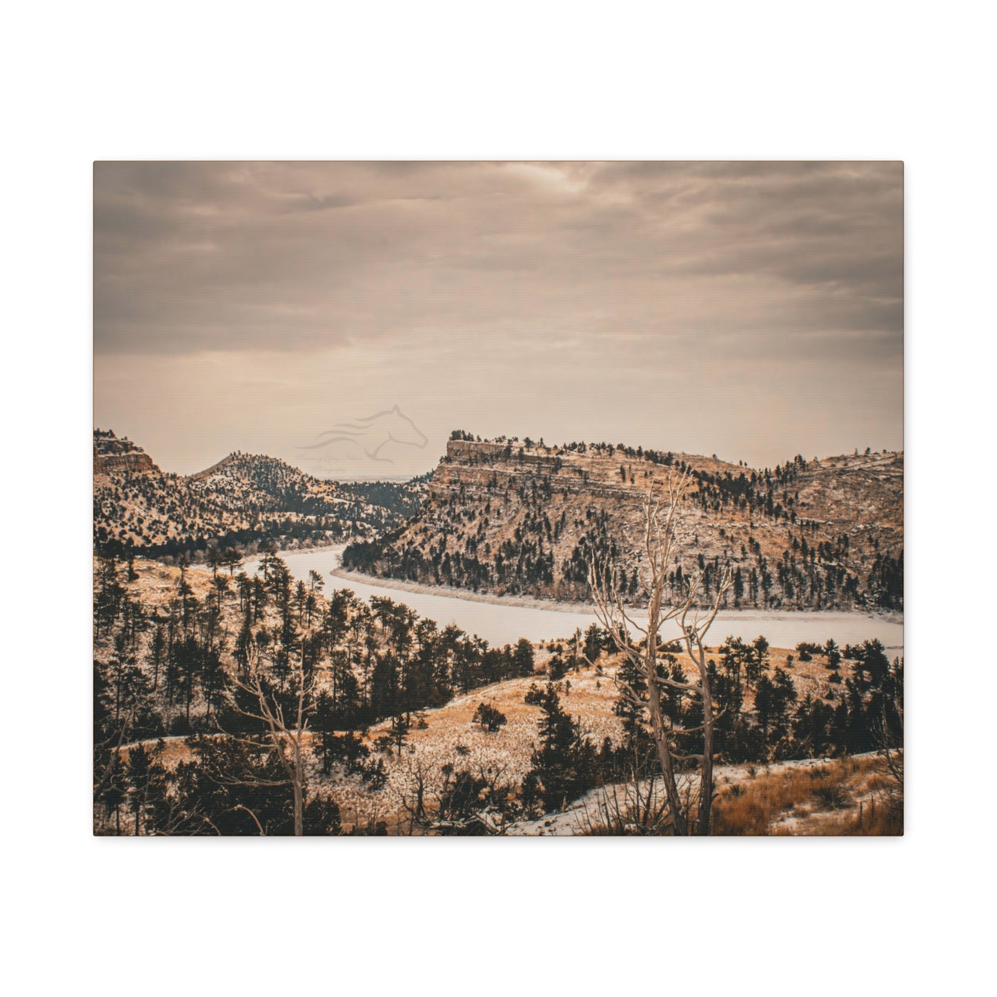 Rustic Mountain Landscape Canvas