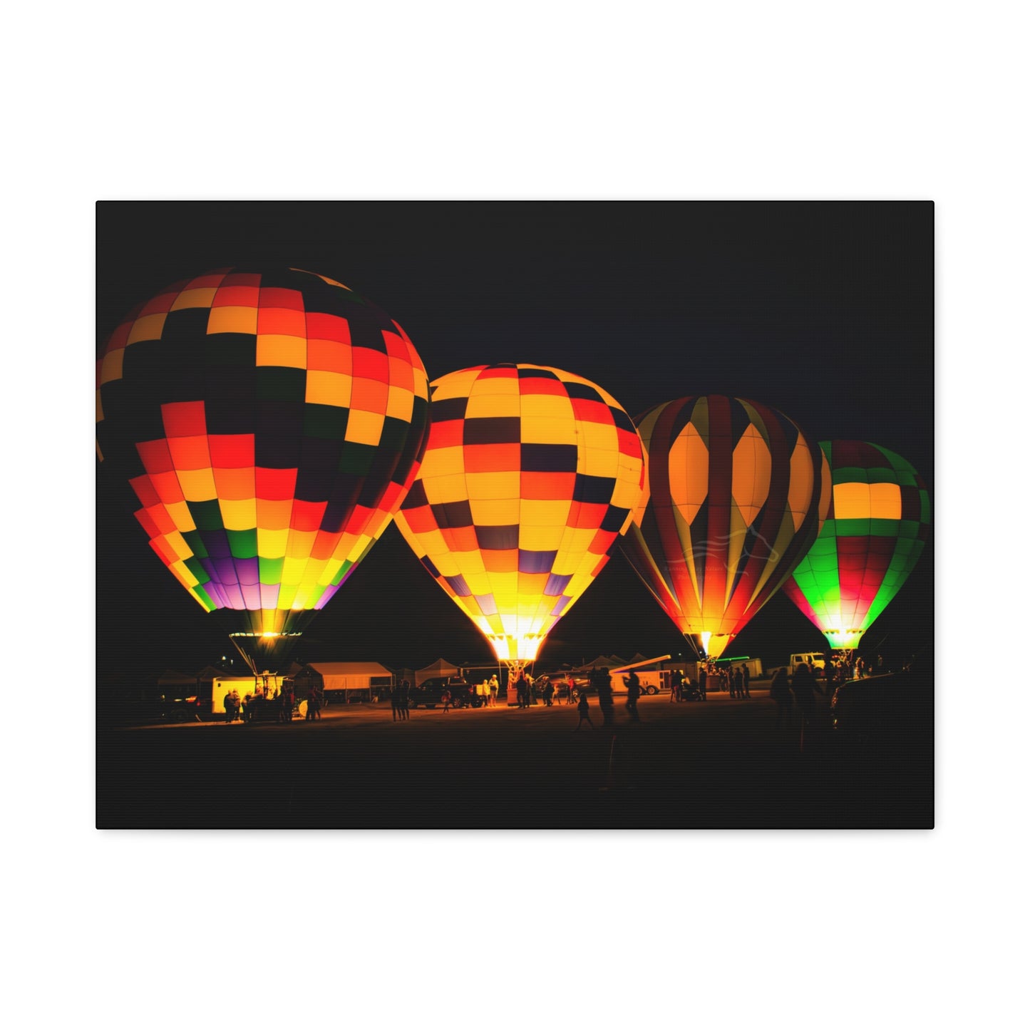 Four Colorful Hot Air Balloon Canvas