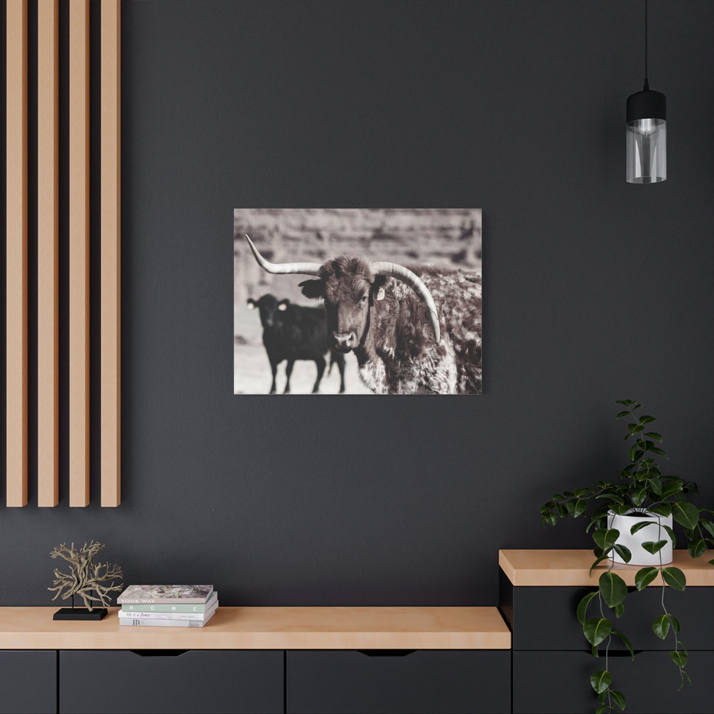 Rustic Longhorn Canvas
