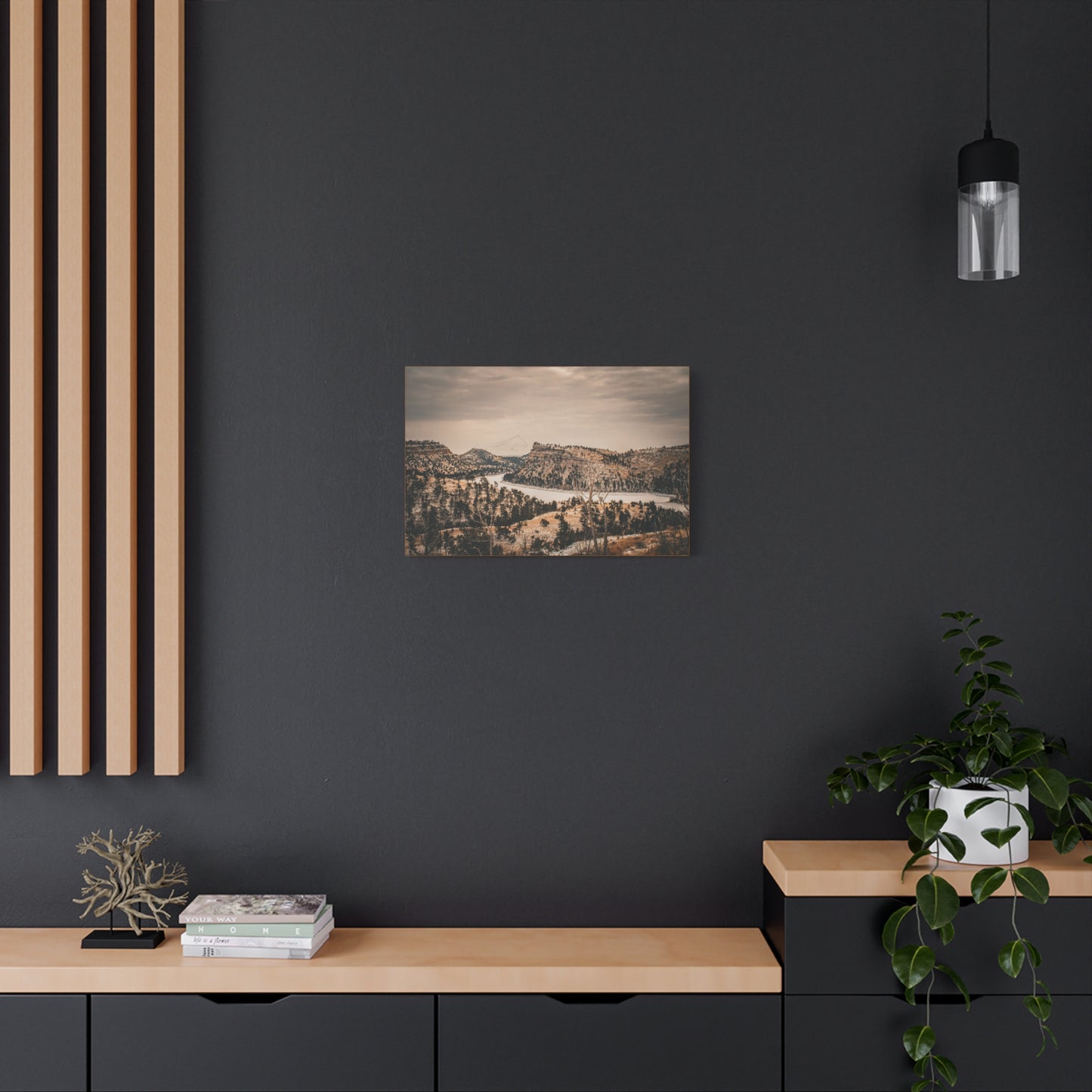 Rustic Mountain Landscape Canvas