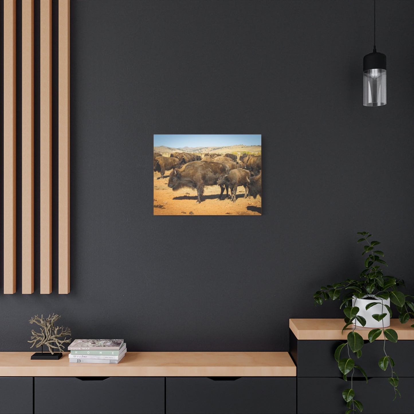 Momma and Baby Buffalo Canvas