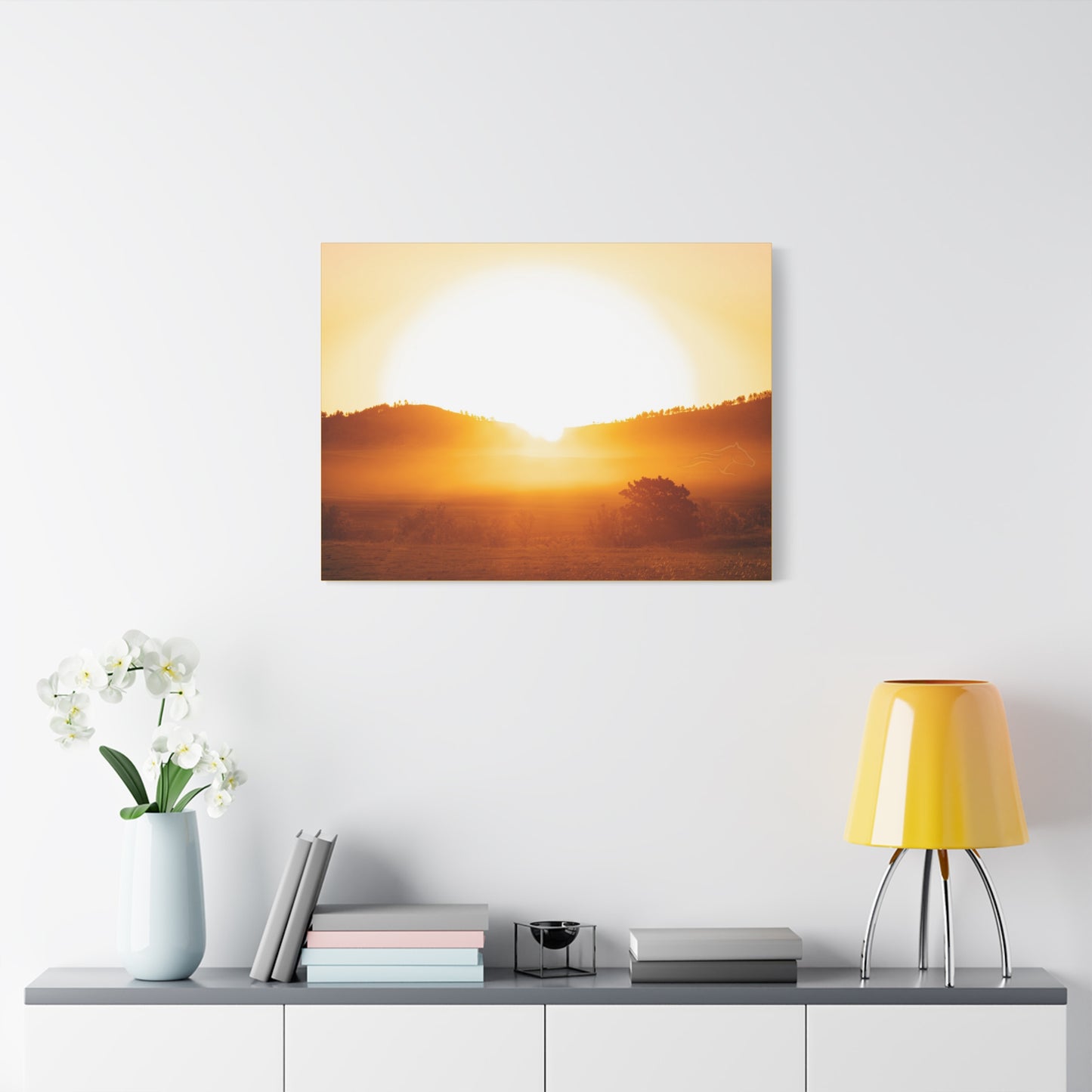 Buffalo Round Up Sunrise Canvas