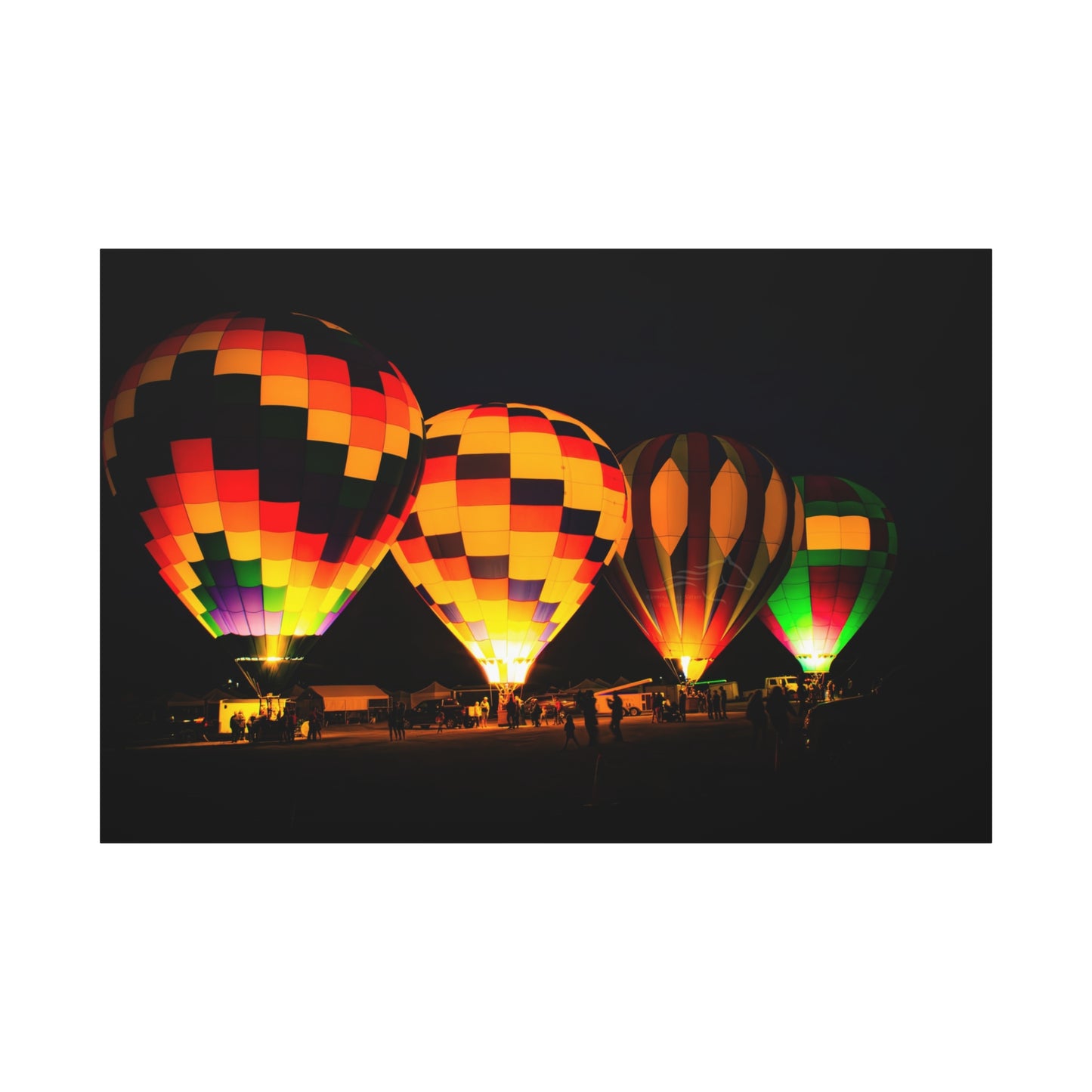 Four Colorful Hot Air Balloon Canvas