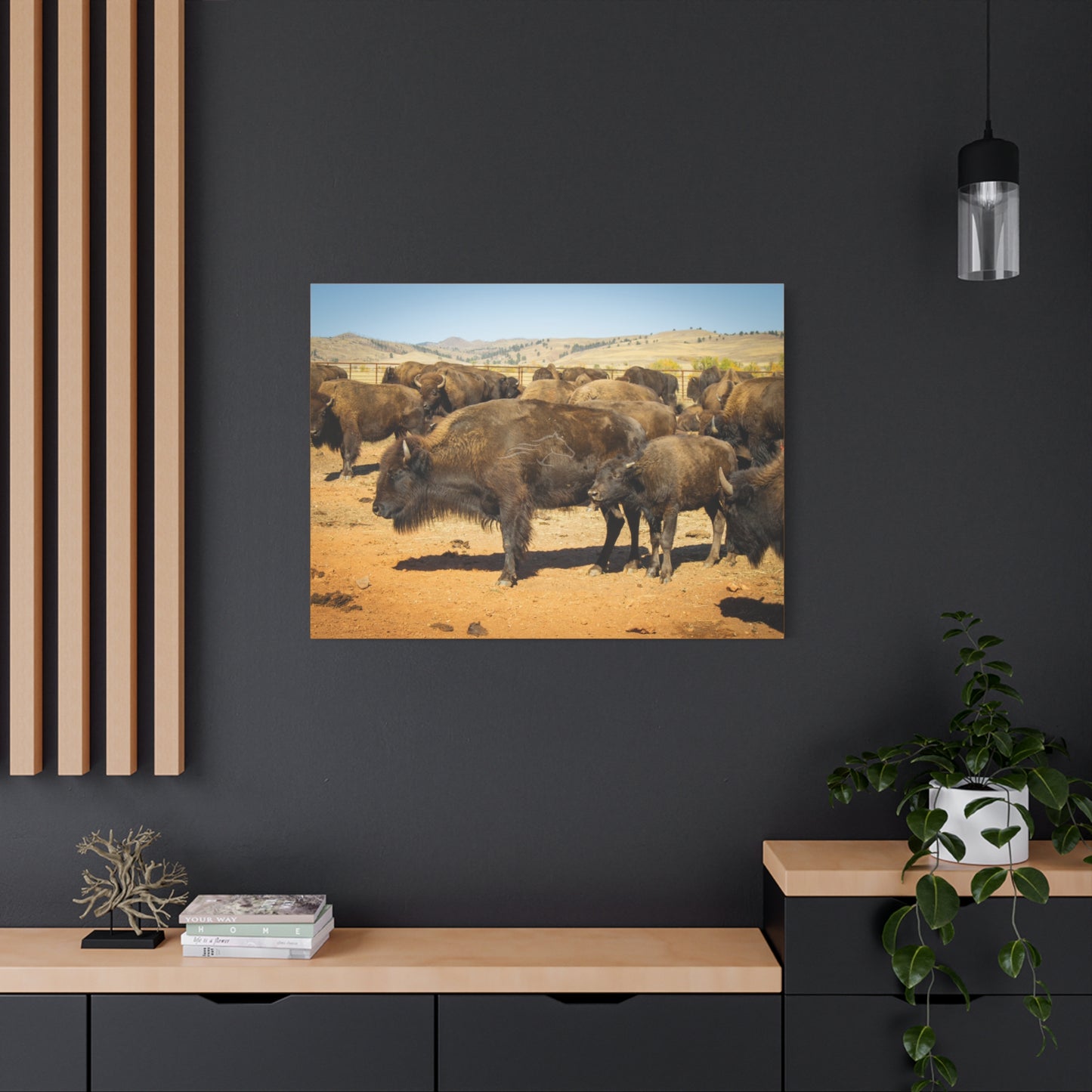 Momma and Baby Buffalo Canvas
