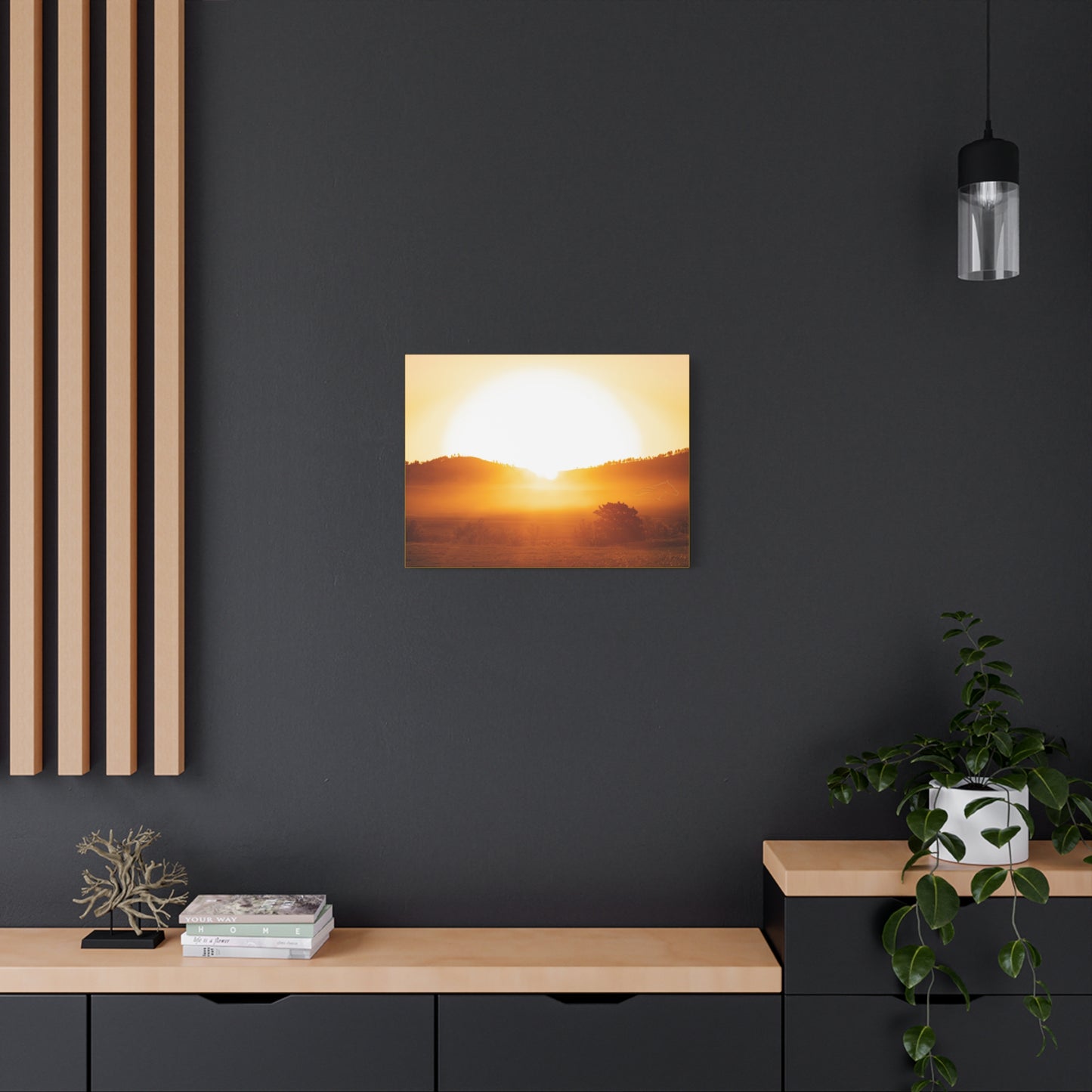 Buffalo Round Up Sunrise Canvas
