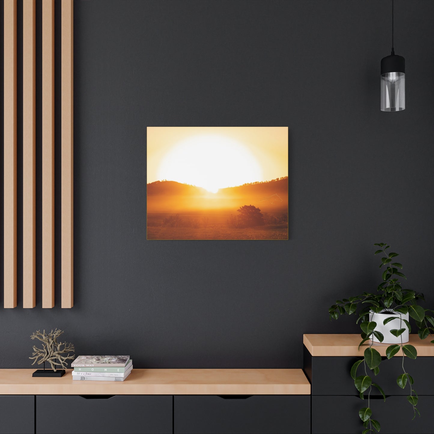 Buffalo Round Up Sunrise Canvas