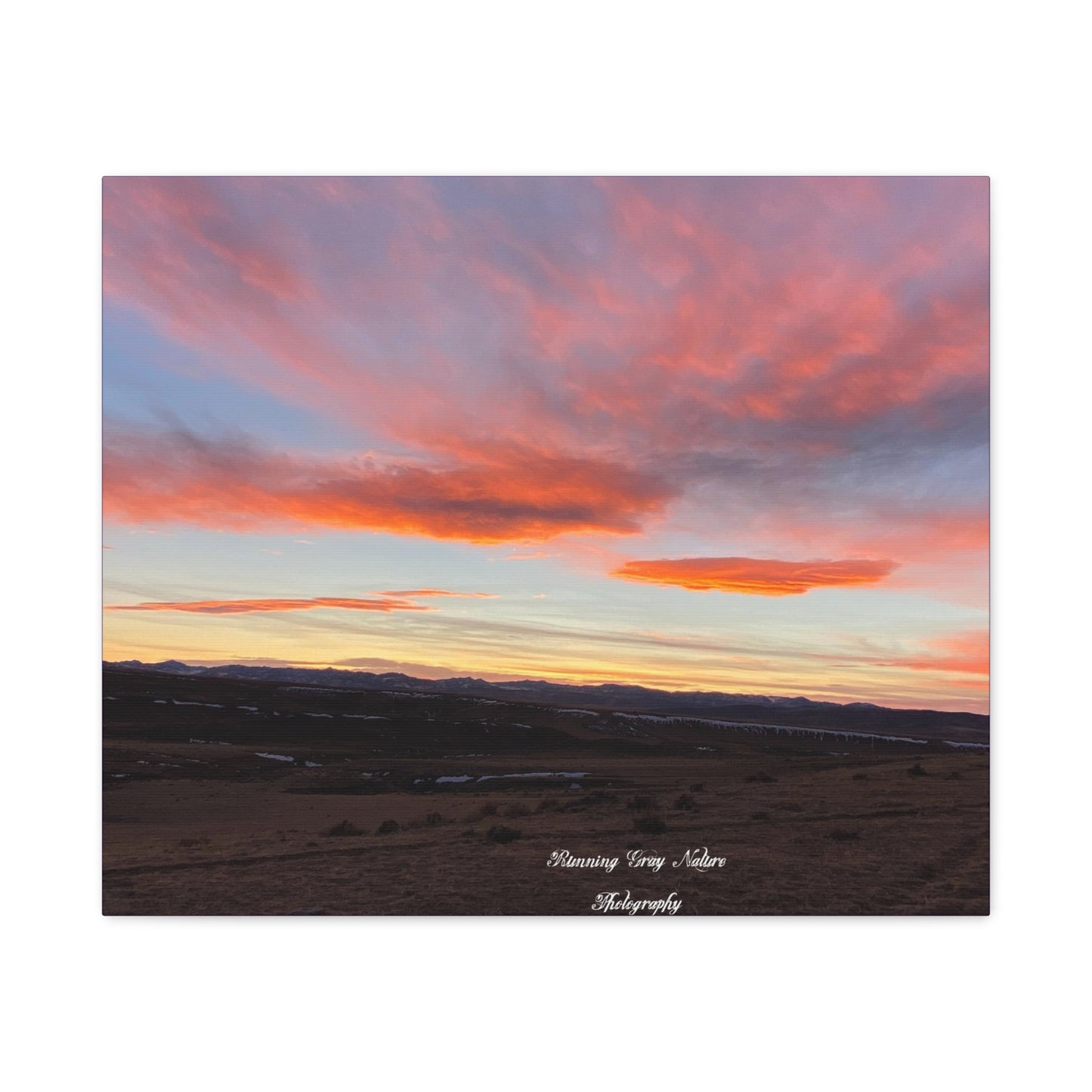 Wyoming Sunset Matte Canvas, Stretched, 1.25"