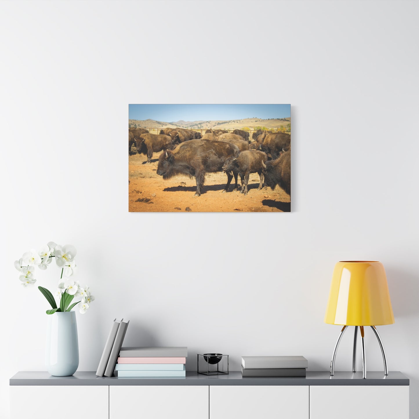 Momma and Baby Buffalo Canvas