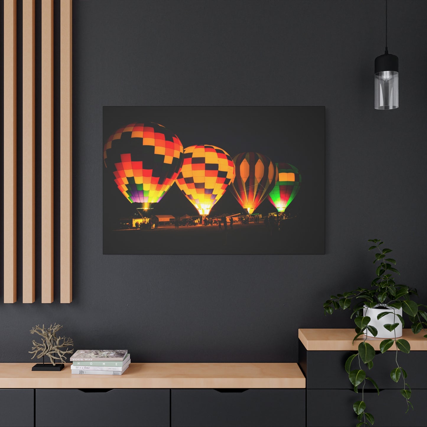 Four Colorful Hot Air Balloon Canvas