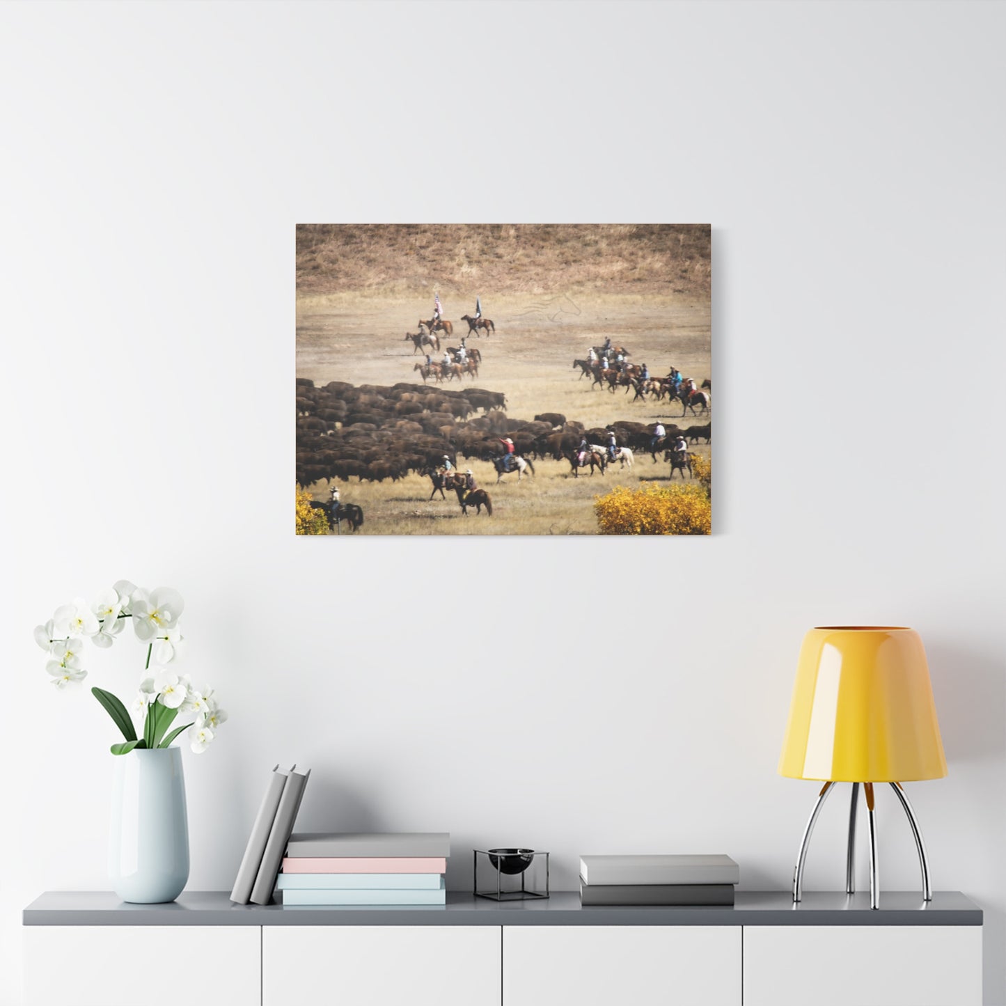 Cowboys and Buffalos Canvas