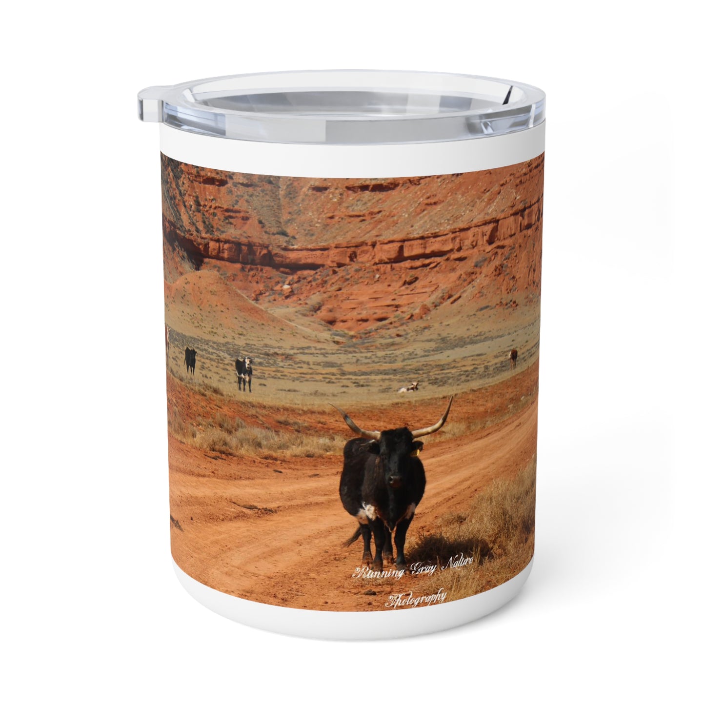 Long Horn Insulated Coffee Mug, 10oz