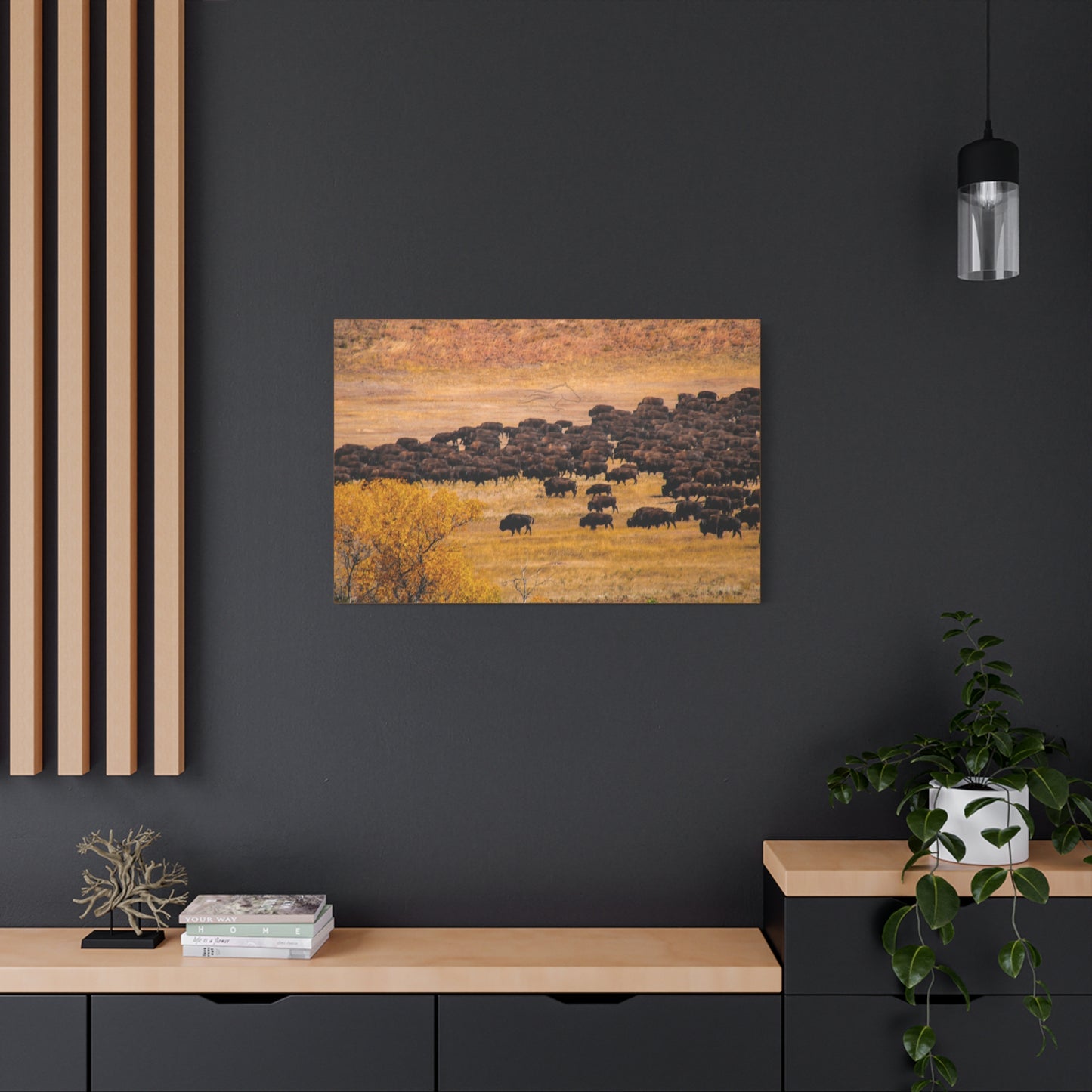 Buffalo all Gathered Canvas