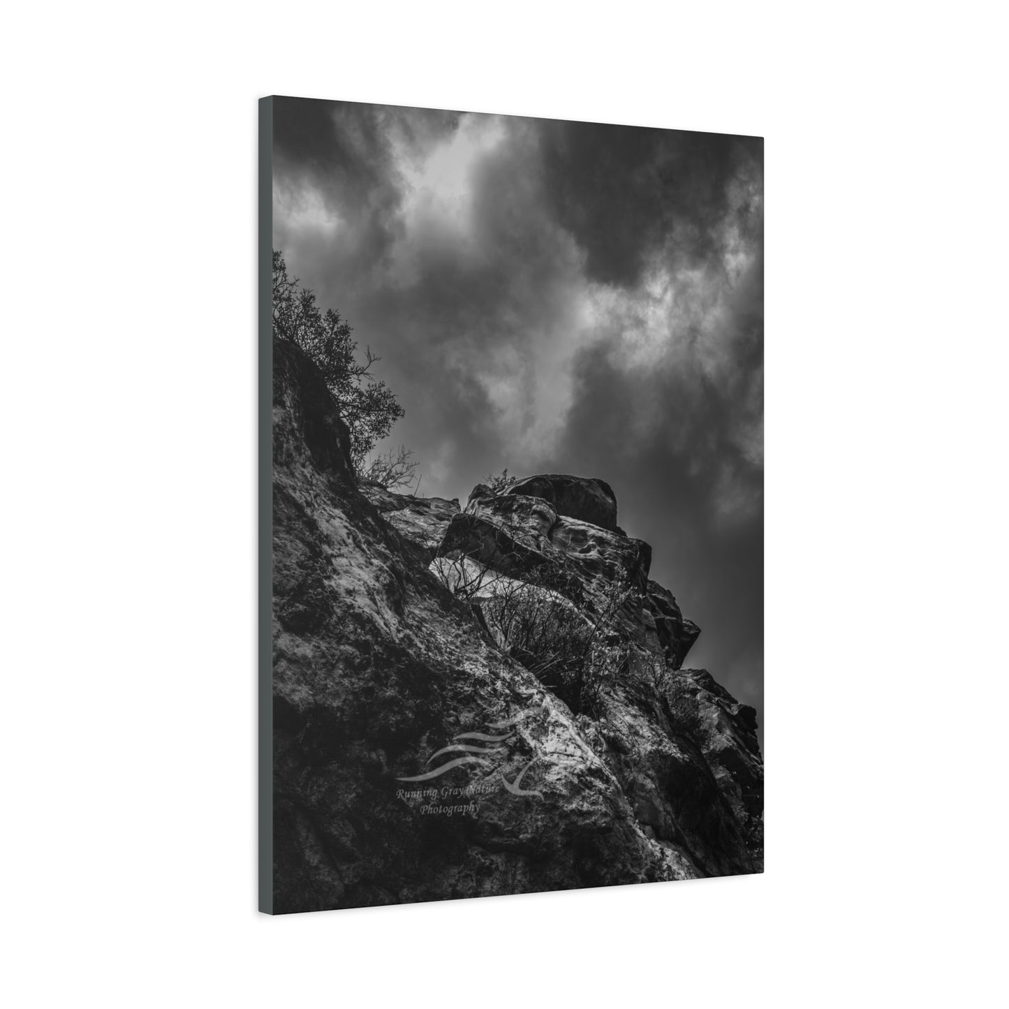 Black and White Sky View Ayres Natural Bridge Canvas