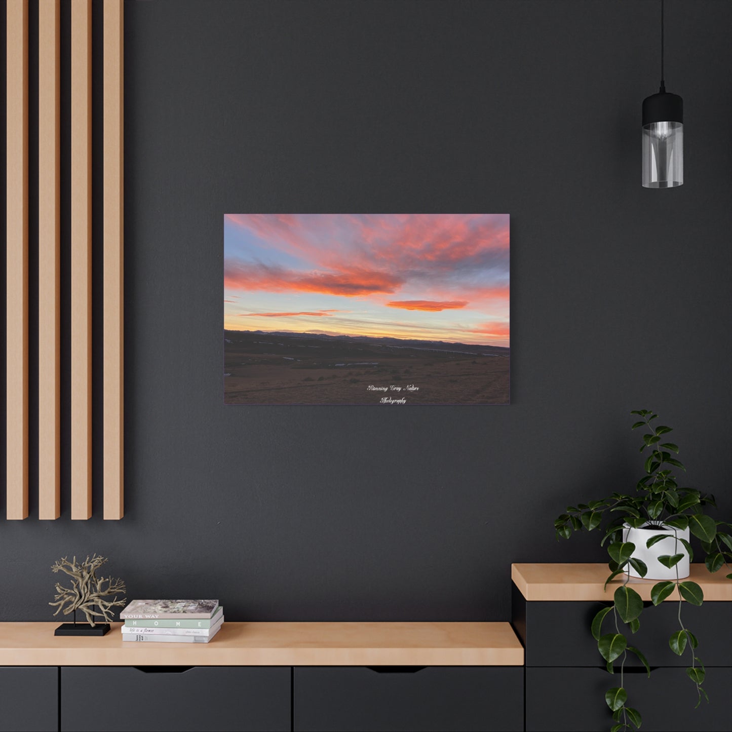 Wyoming Sunset Matte Canvas, Stretched, 1.25"