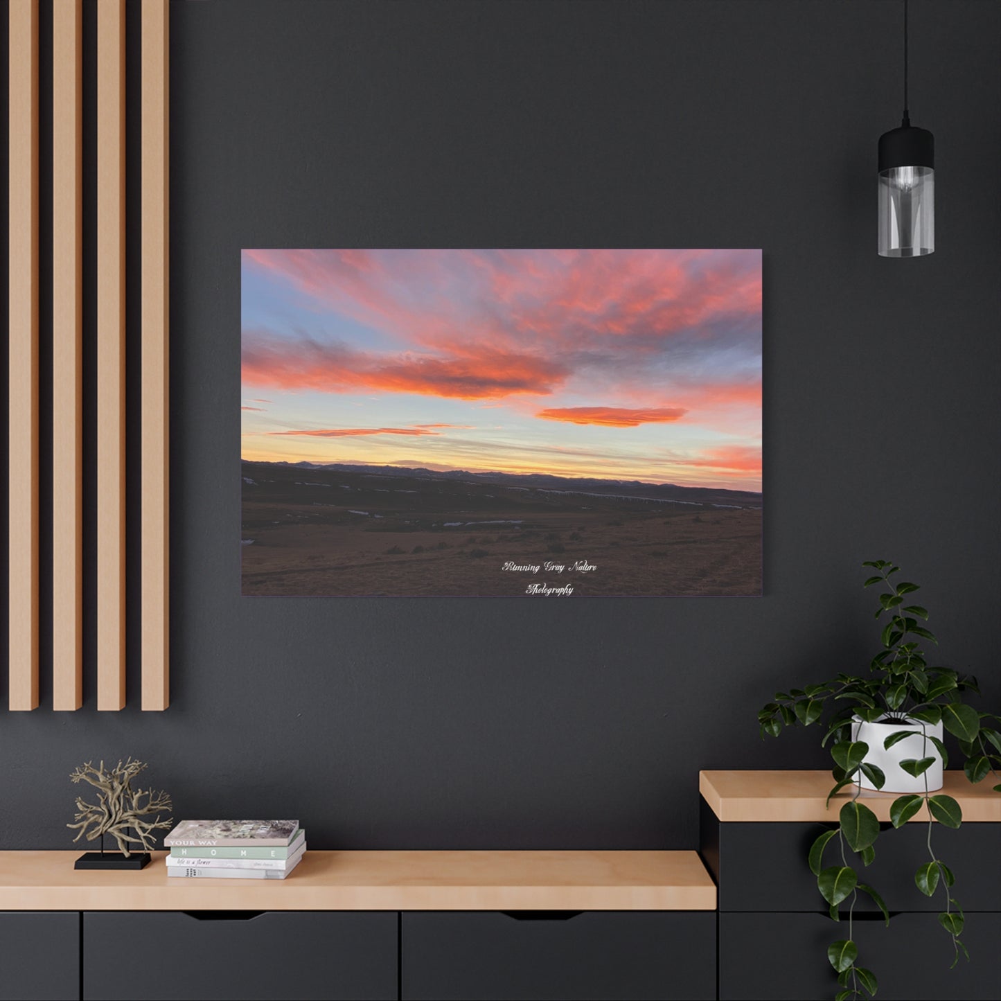 Wyoming Sunset Matte Canvas, Stretched, 1.25"