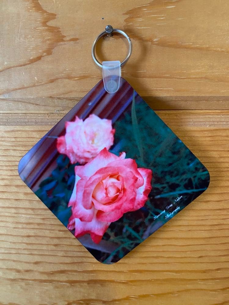 Pink Rose Key Chain