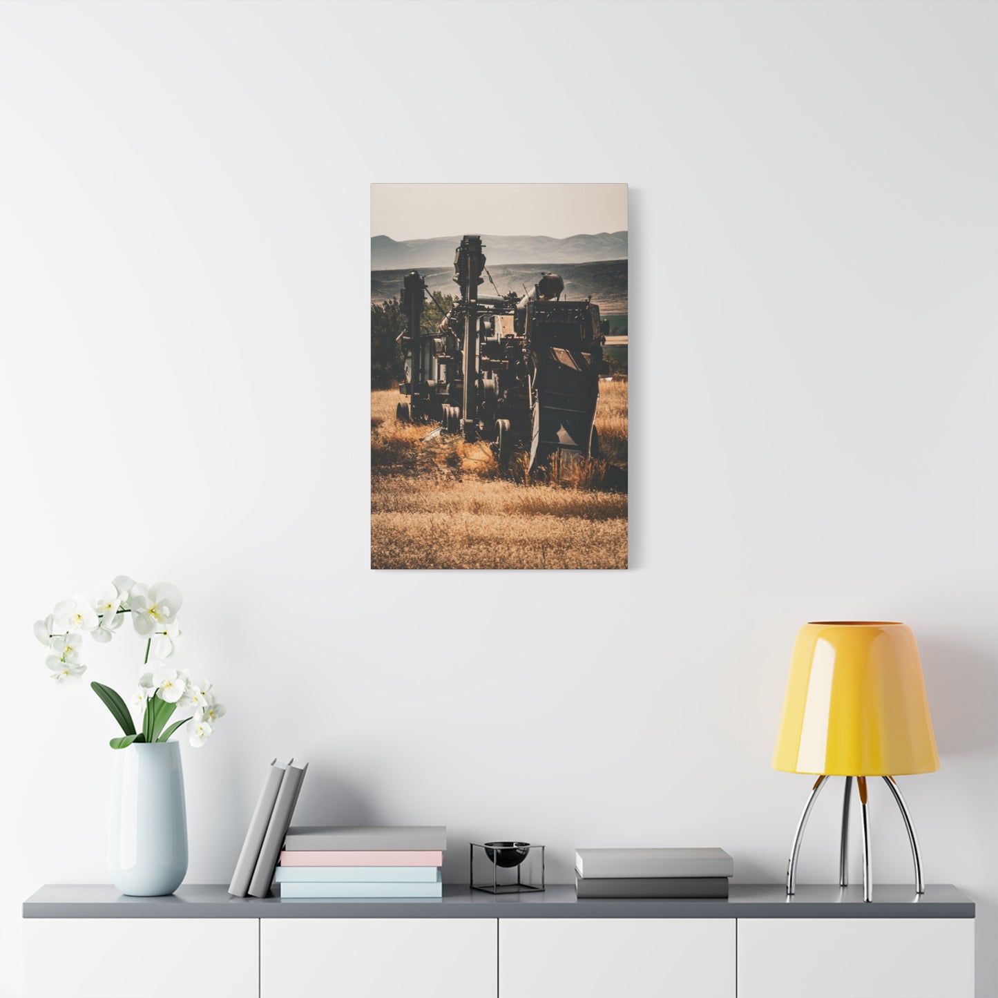 Rustic Farm Equipment Canvas