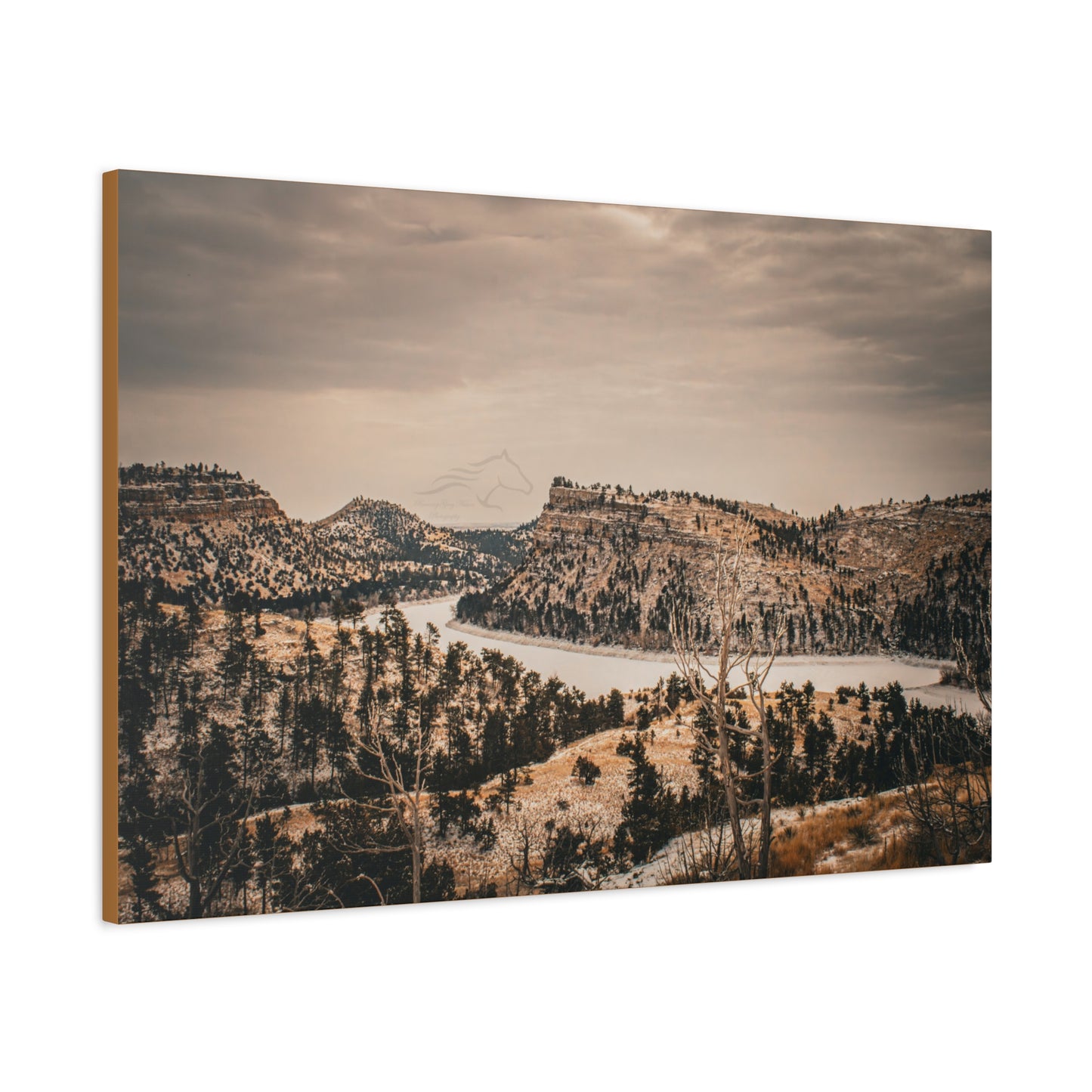 Rustic Mountain Landscape Canvas