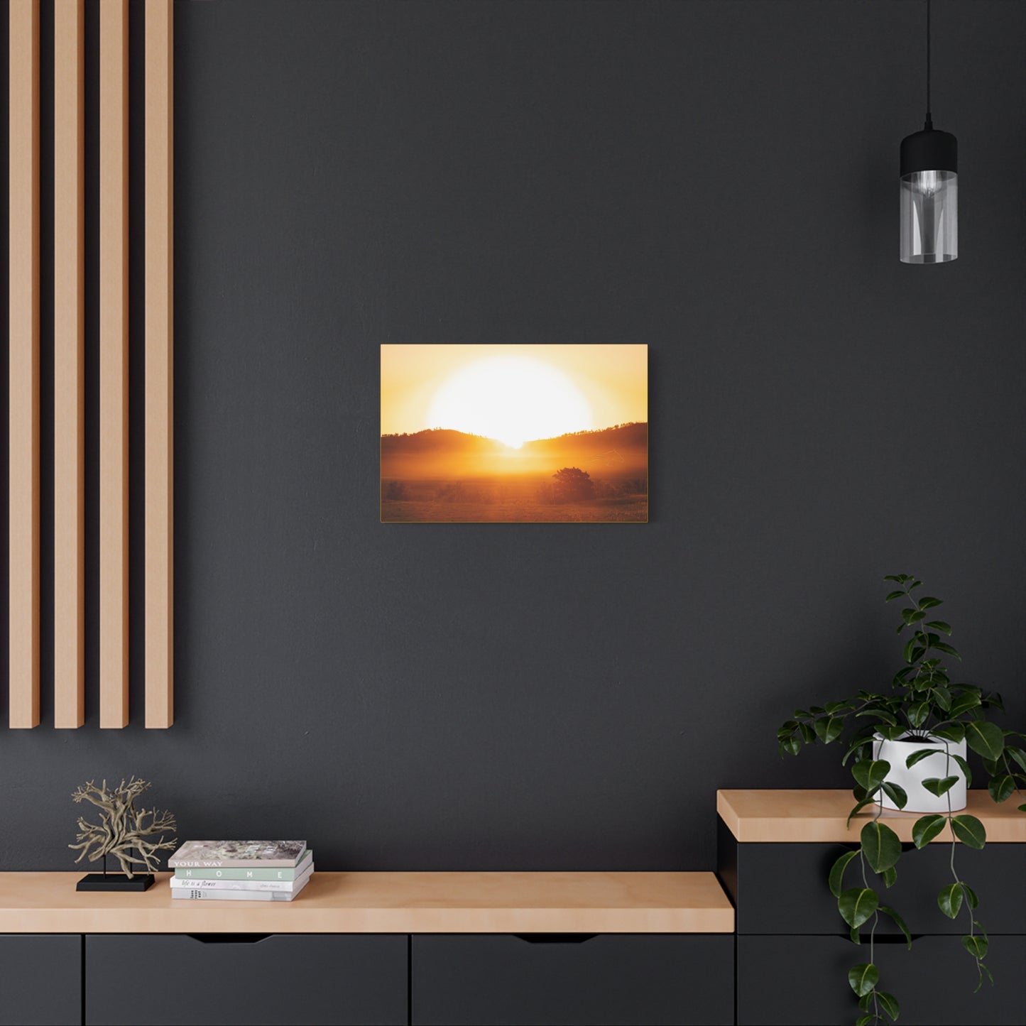 Buffalo Round Up Sunrise Canvas