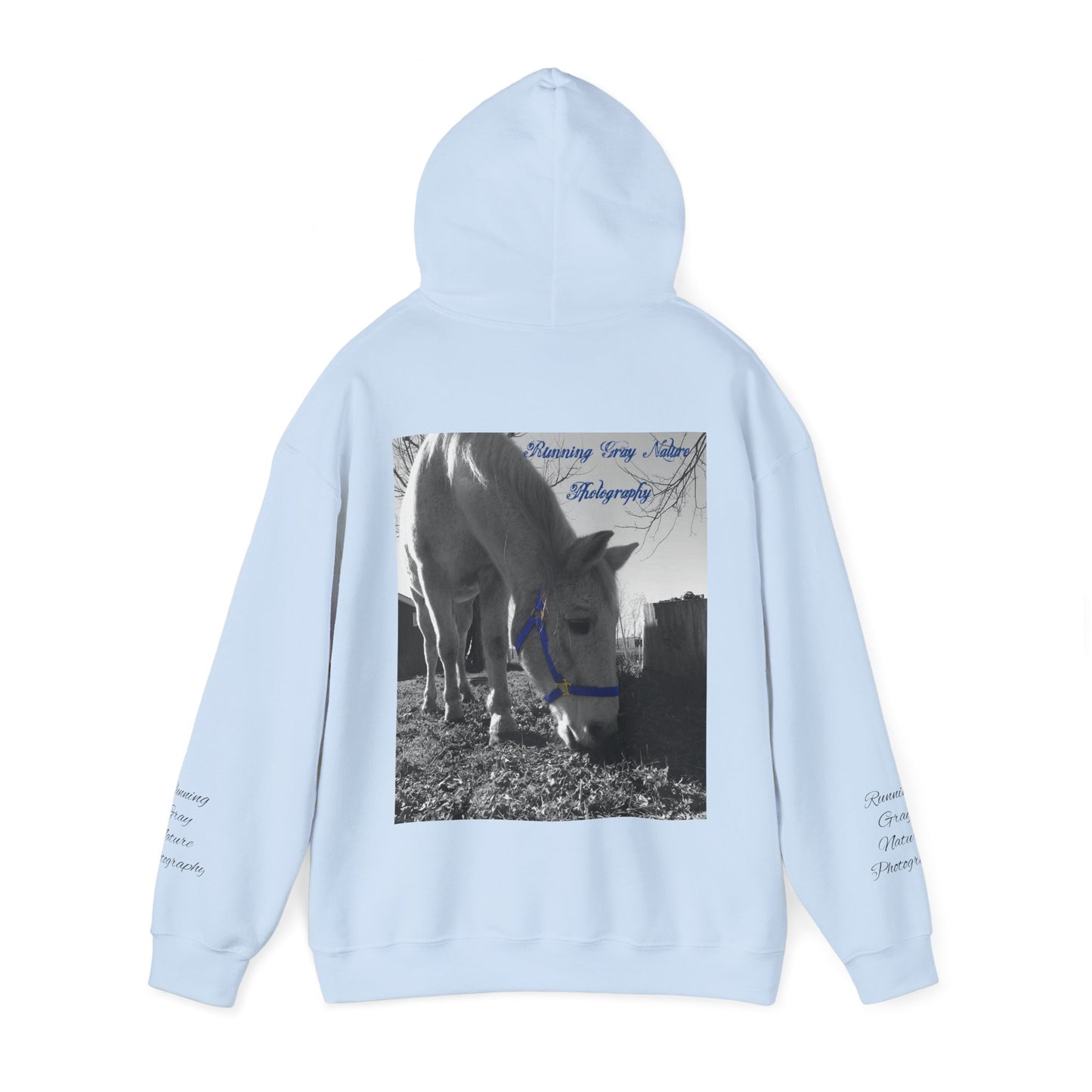 Running Gray Nature Photography Merch Unisex Heavy Blend™ Hooded Sweatshirt