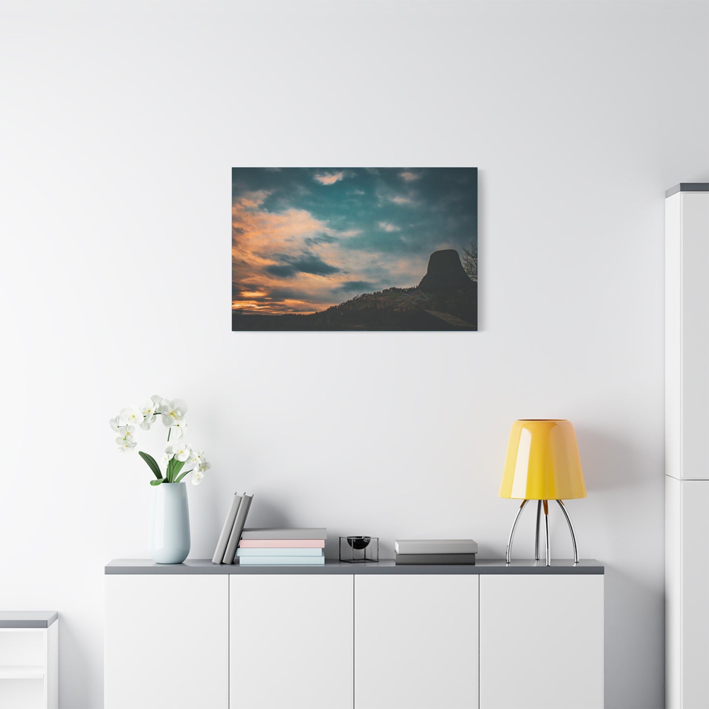 Scenic Landscape Devils Tower Canvas
