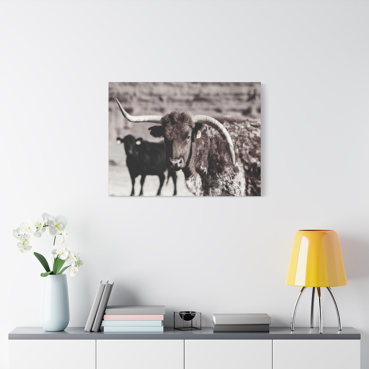 Rustic Longhorn Canvas