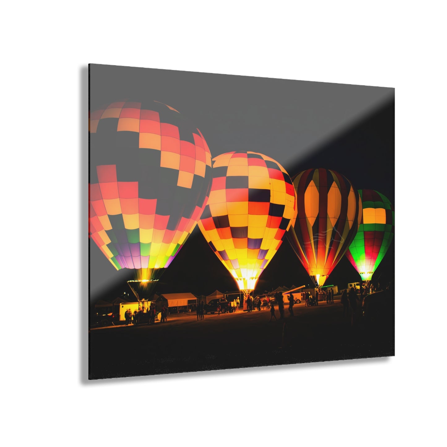 Four Colorful Hot Air Balloons Acrylic