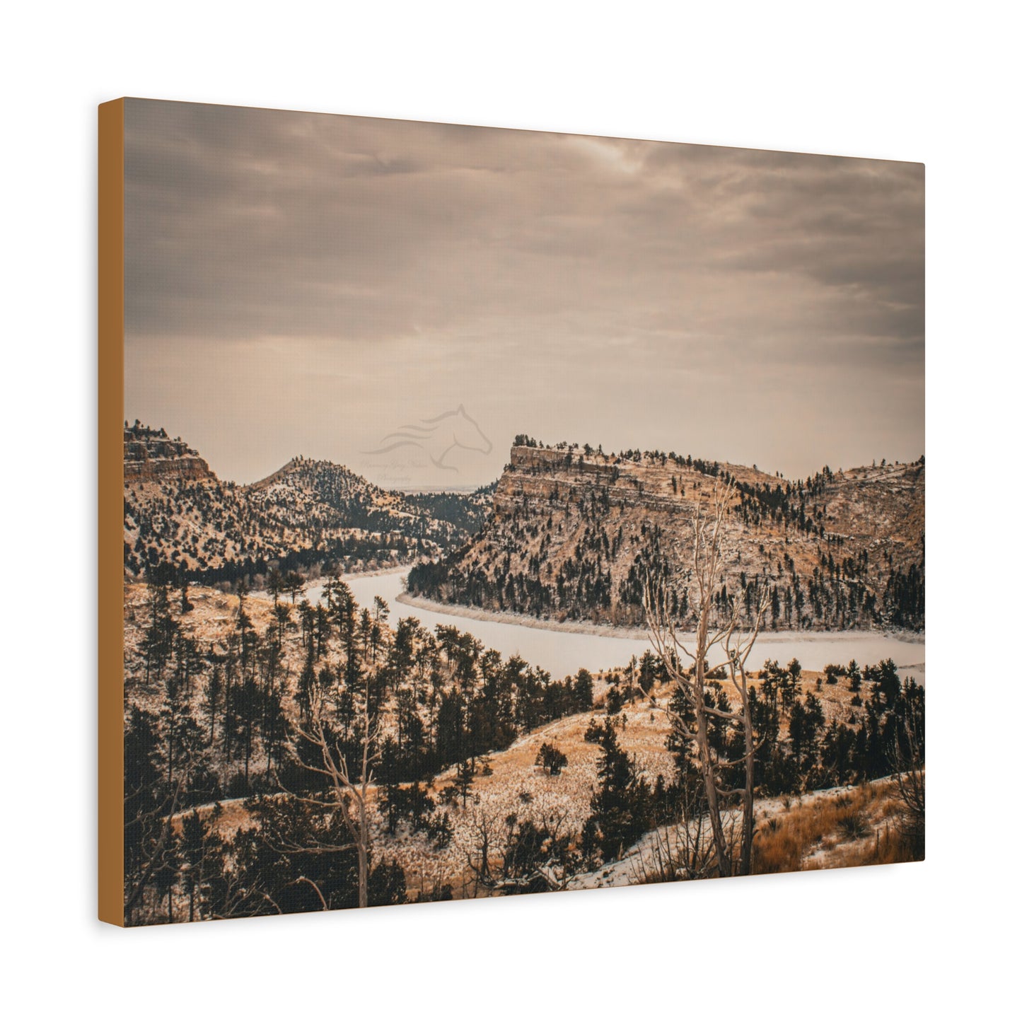 Rustic Mountain Landscape Canvas