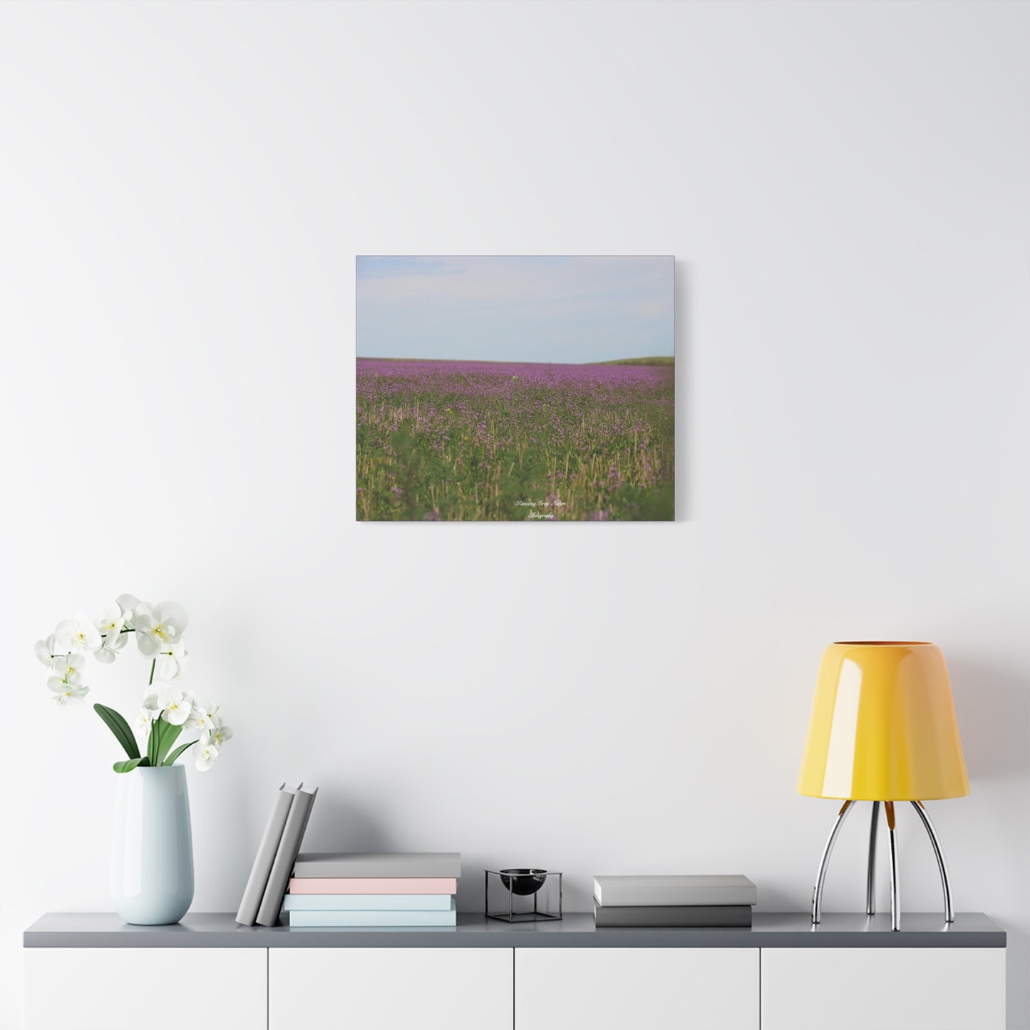 Purple Dead Nettle Field Matte Canvas, Stretched, 1.25"