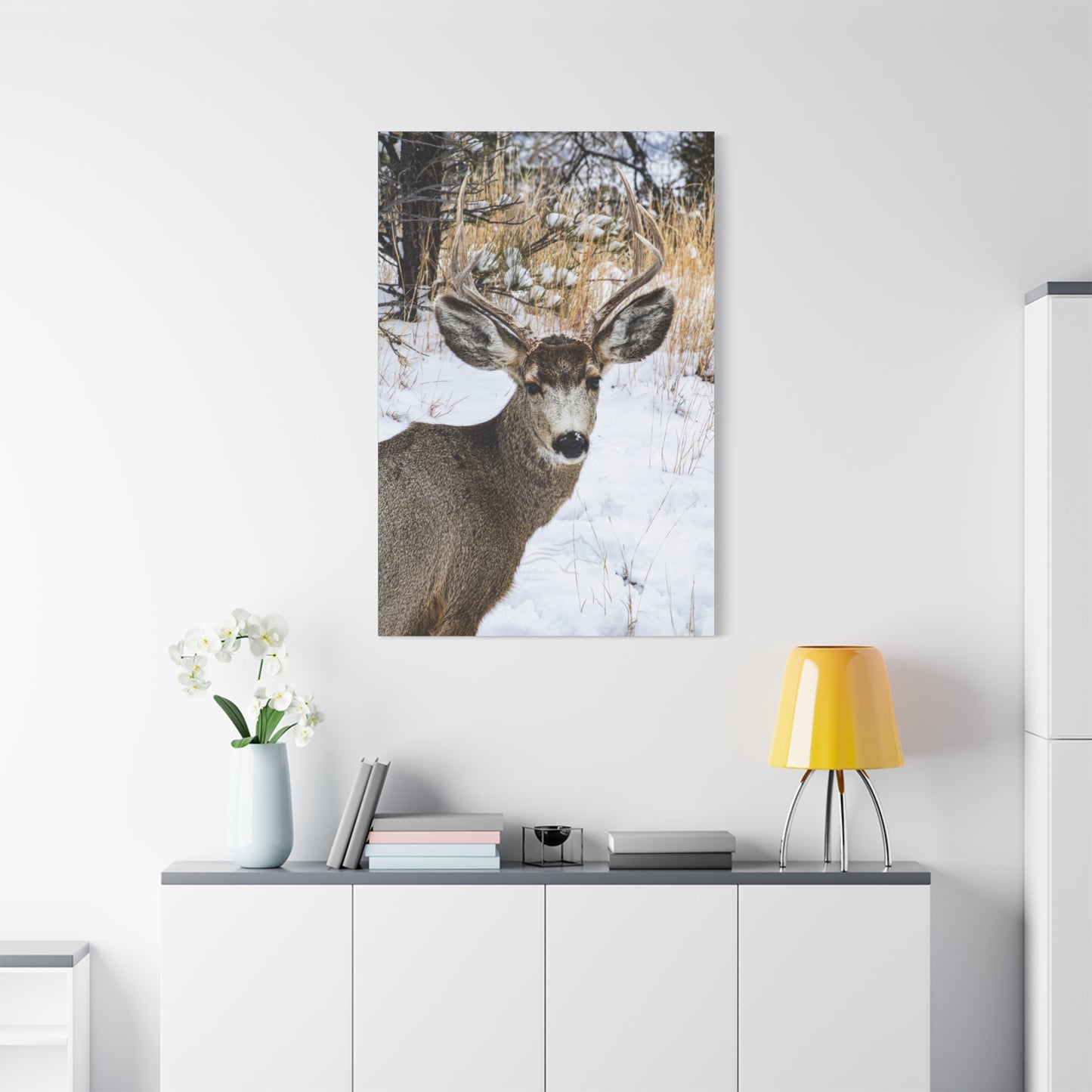 Deer Antlers in February Canvas