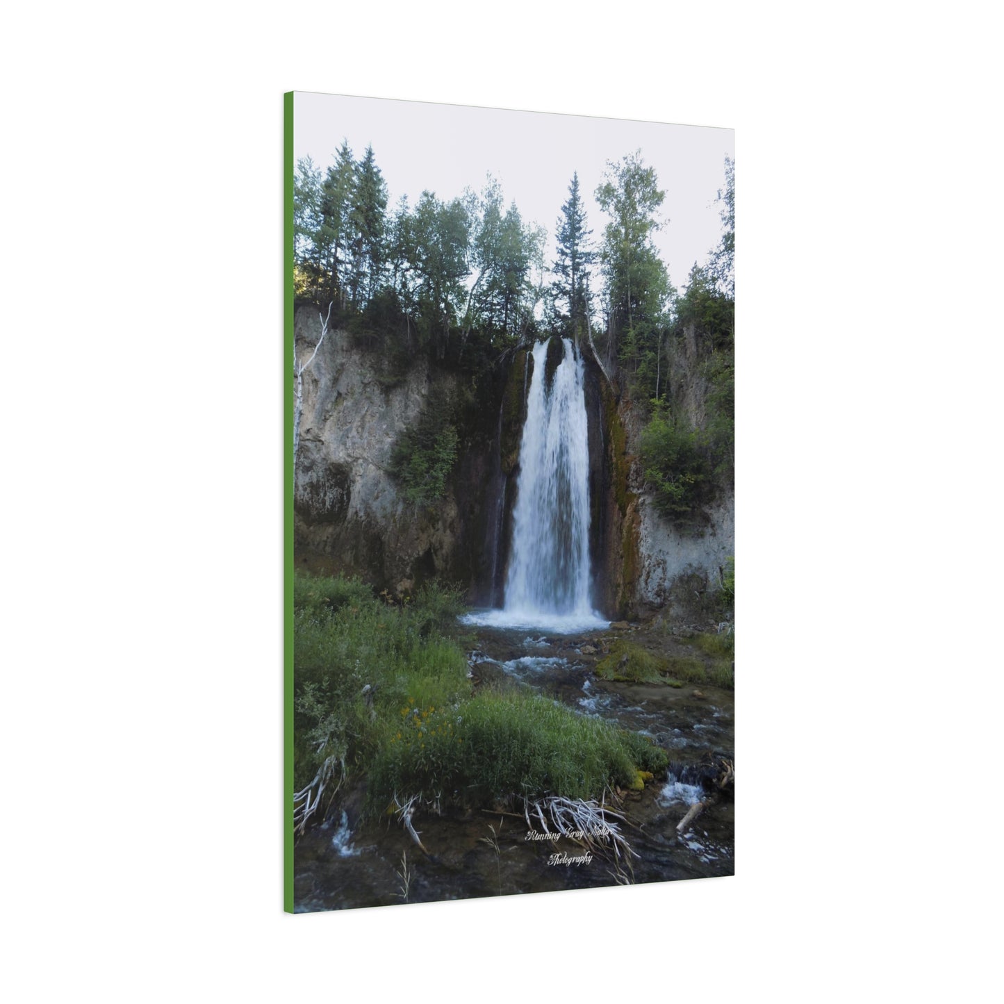 Spearfish Canyon Waterfall Matte Canvas, Stretched, 1.25"