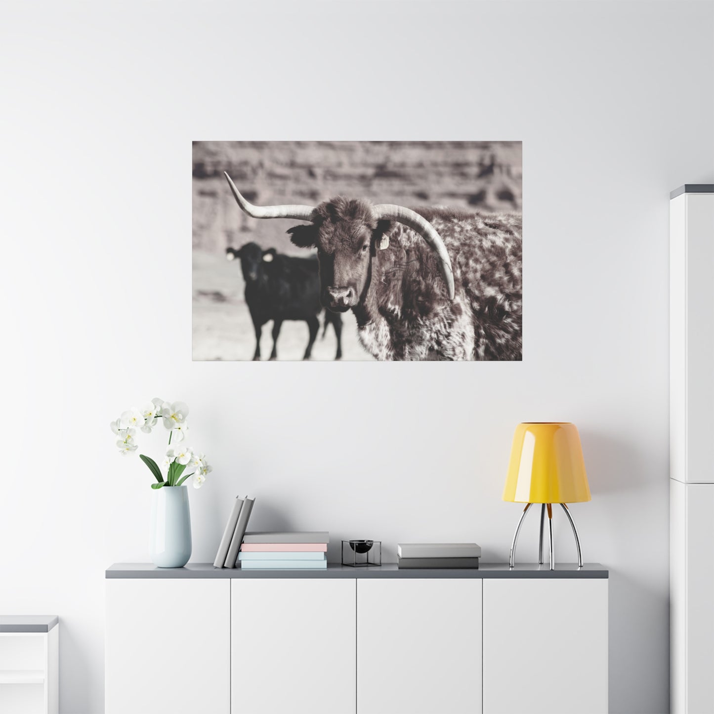 Rustic Longhorn Canvas