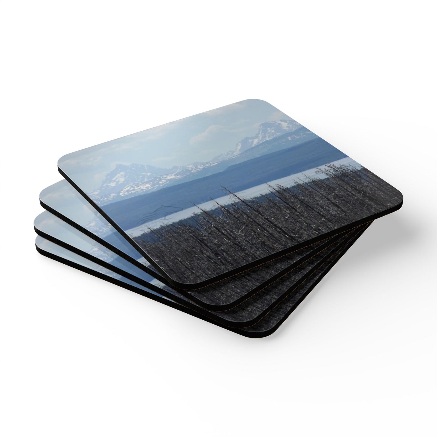 Grand Tetons Corkwood Coaster Set