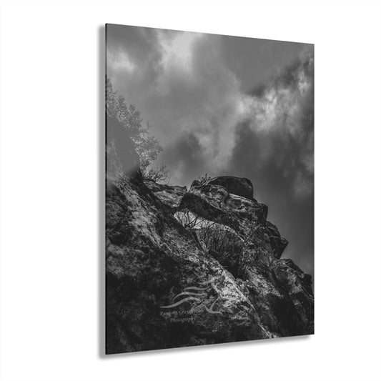 Black and White Sky View Ayres Natural Bridge Acrylic
