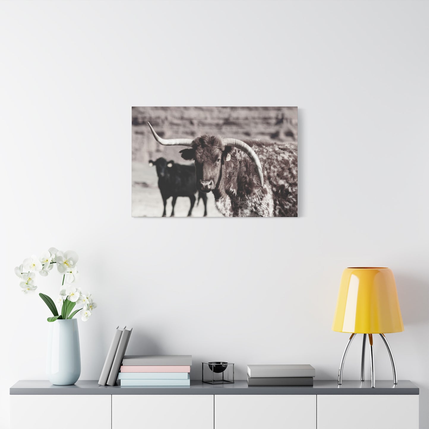 Rustic Longhorn Canvas