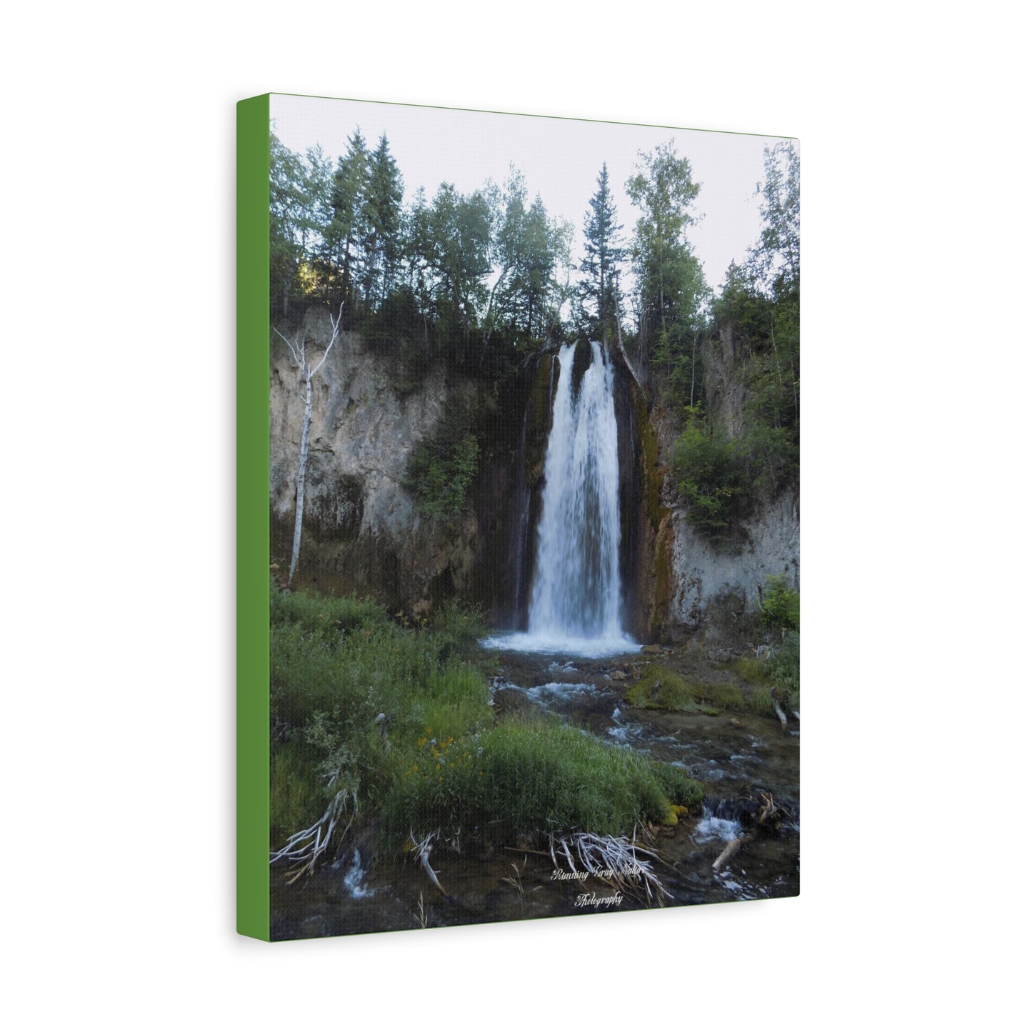 Spearfish Canyon Waterfall Matte Canvas, Stretched, 1.25"