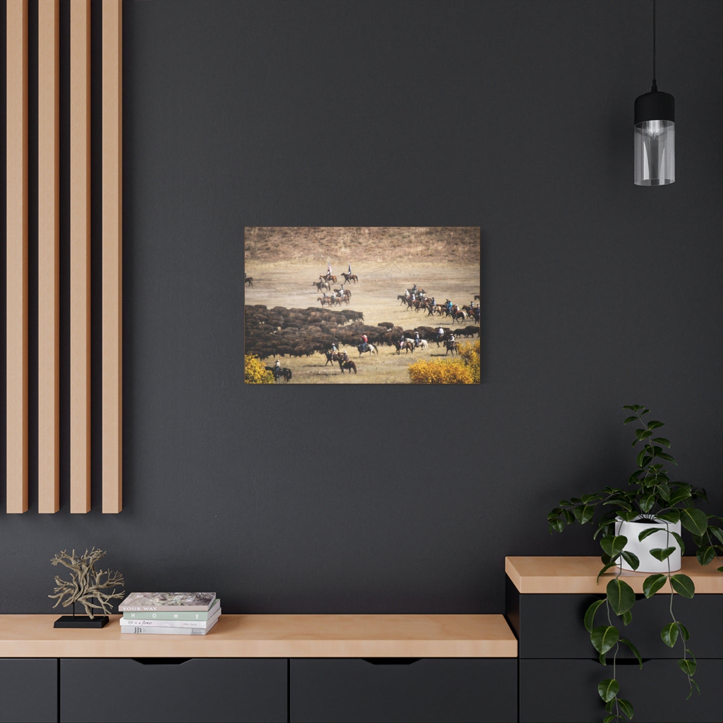 Cowboys and Buffalos Canvas