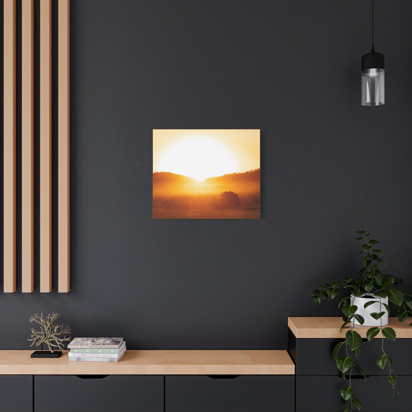 Buffalo Round Up Sunrise Canvas