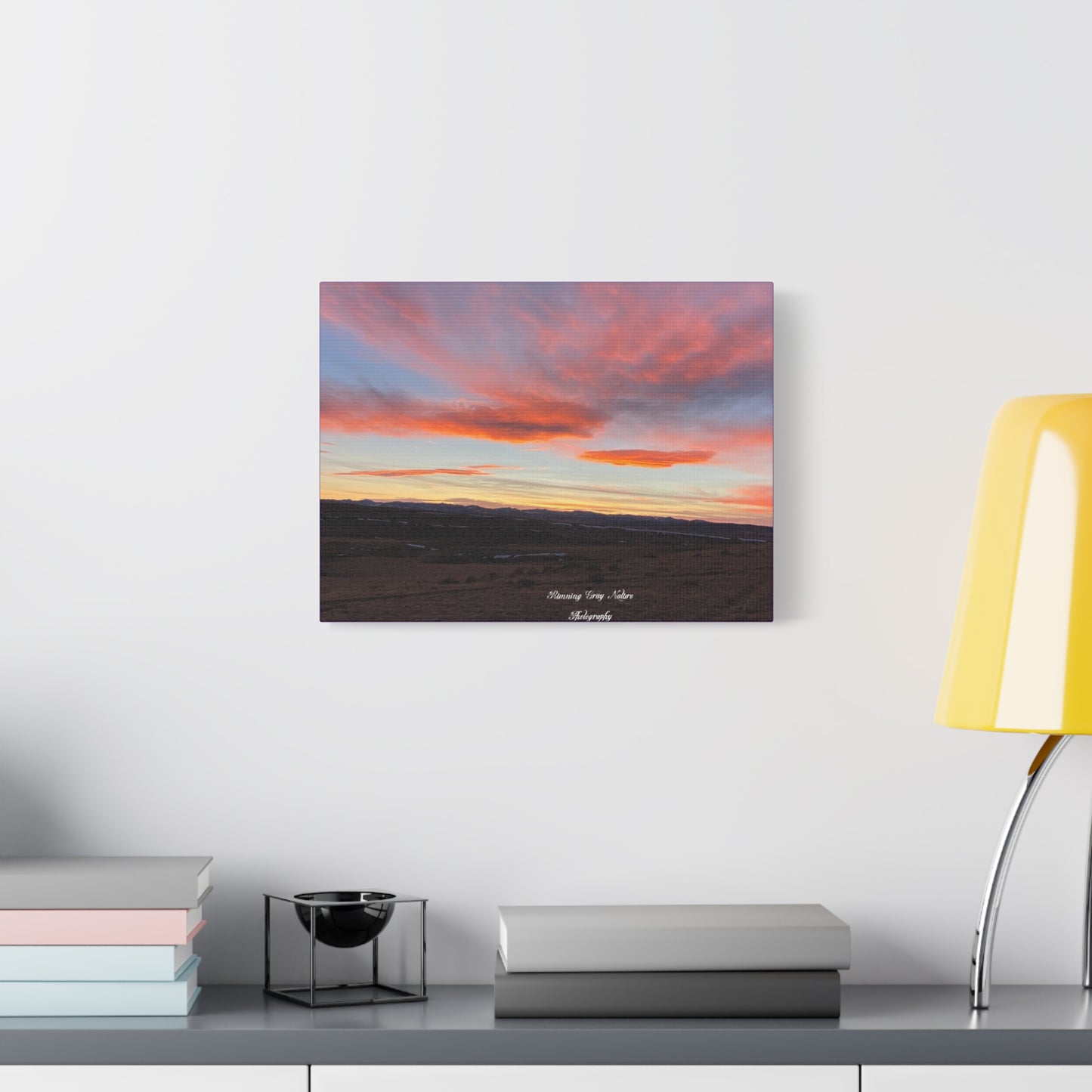 Wyoming Sunset Matte Canvas, Stretched, 1.25"