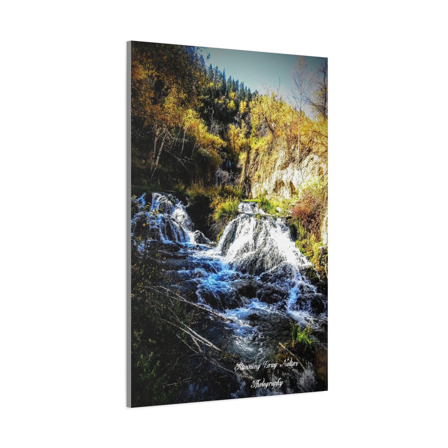 Spearfish, SD Roughlock Falls Matte Canvas, Stretched, 1.25"