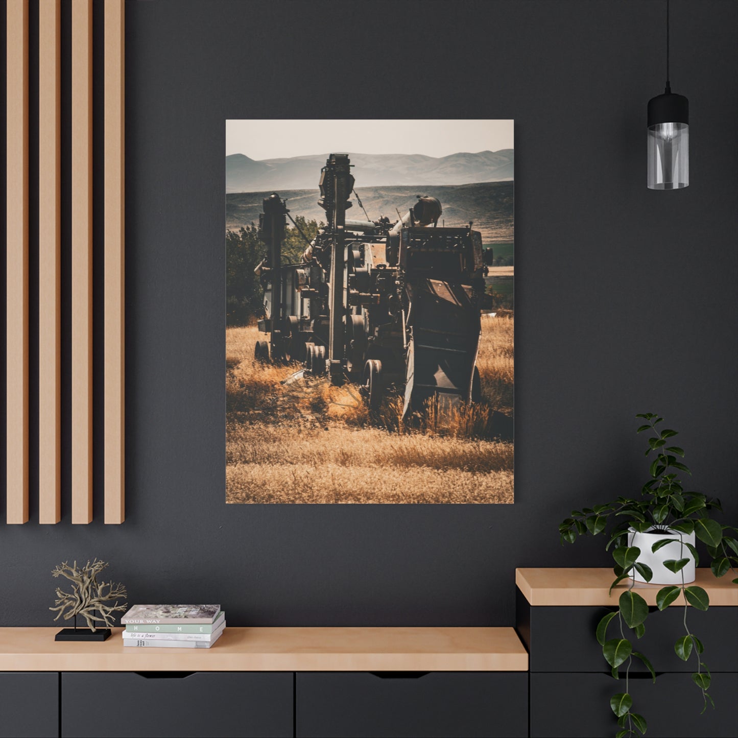 Rustic Farm Equipment Canvas