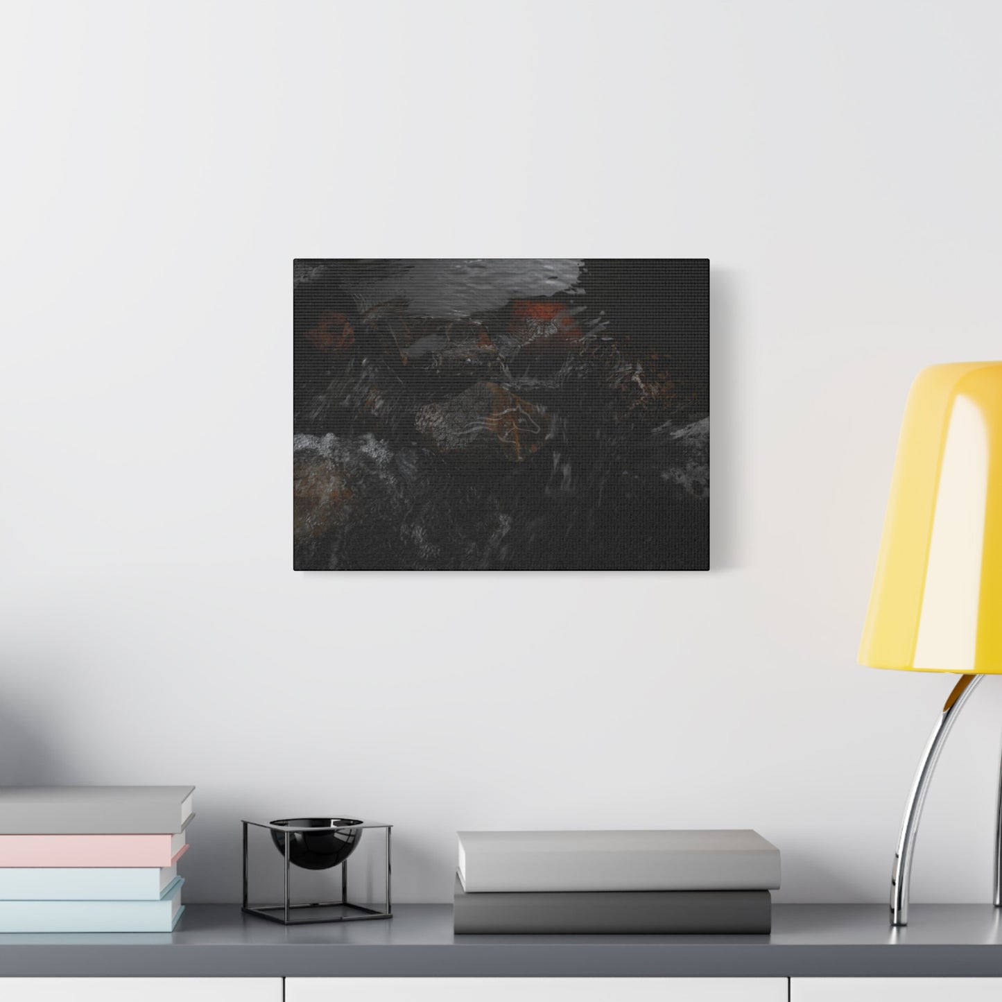 Dark Water Rocks Canvas