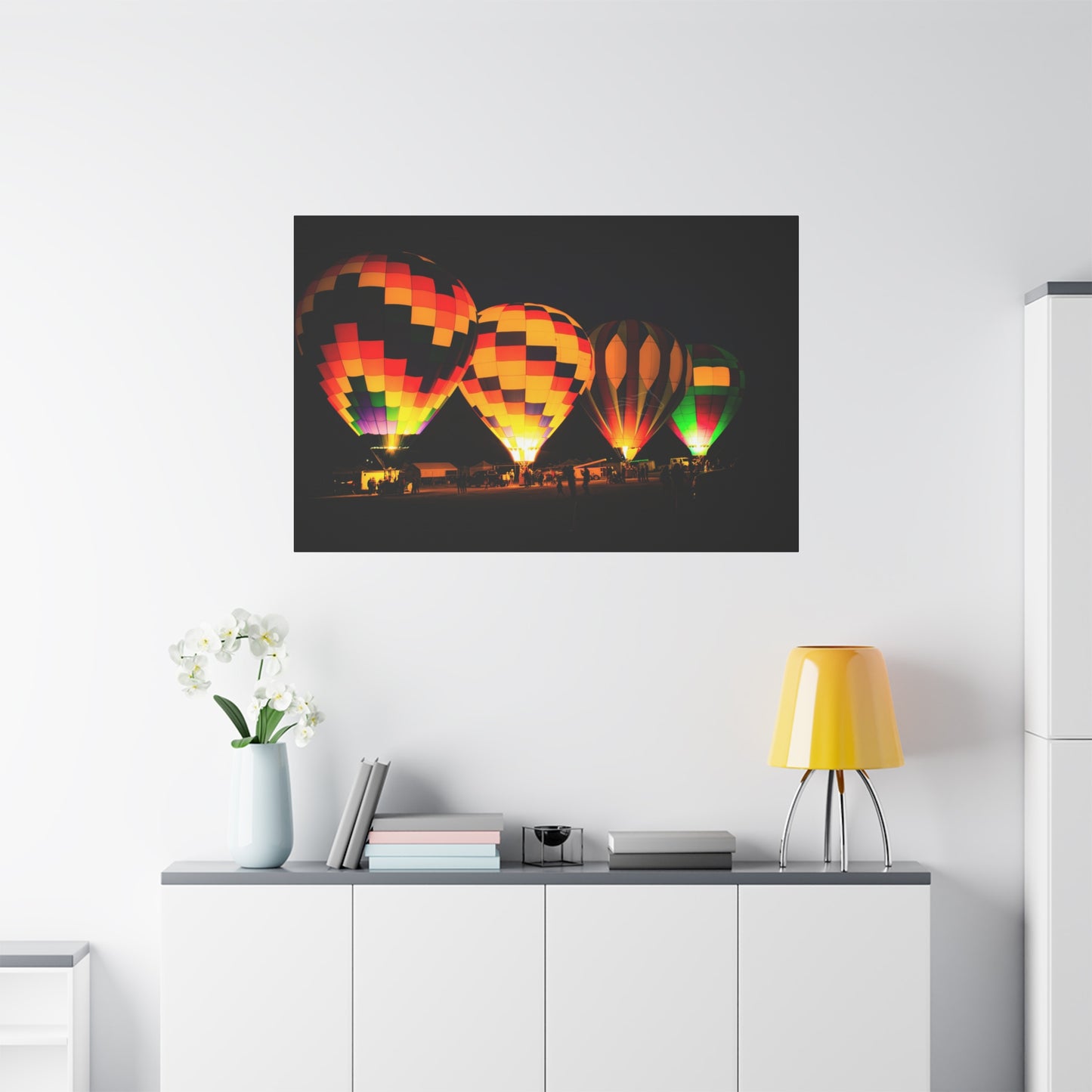 Four Colorful Hot Air Balloon Canvas