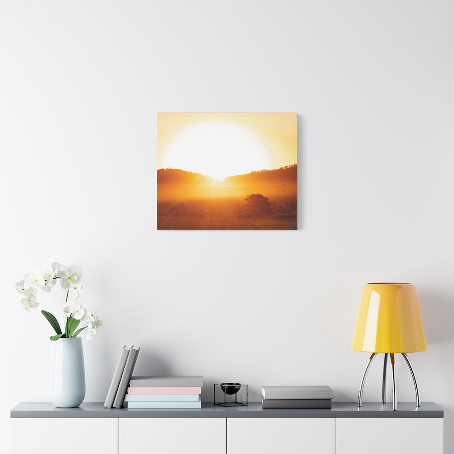 Buffalo Round Up Sunrise Canvas