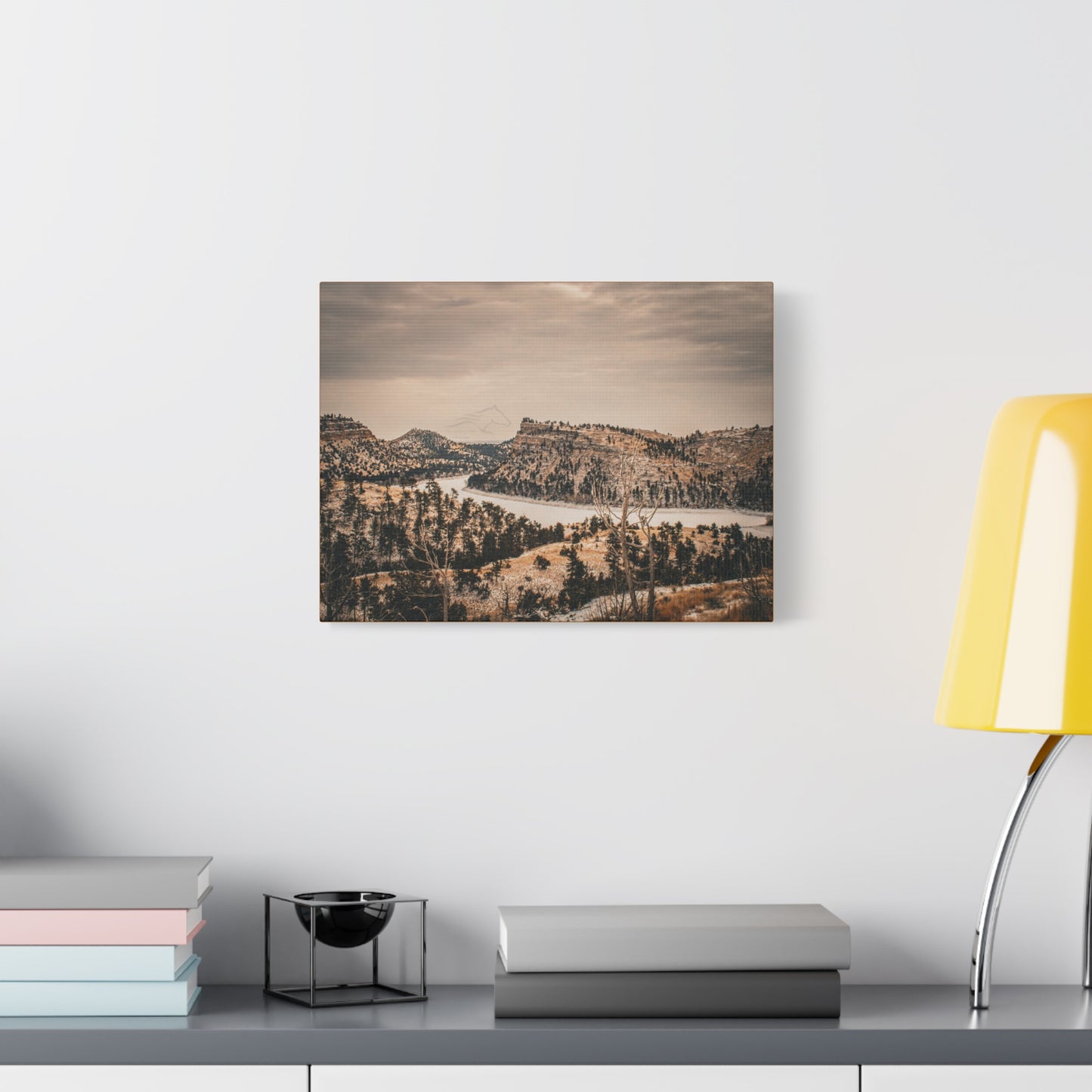 Rustic Mountain Landscape Canvas