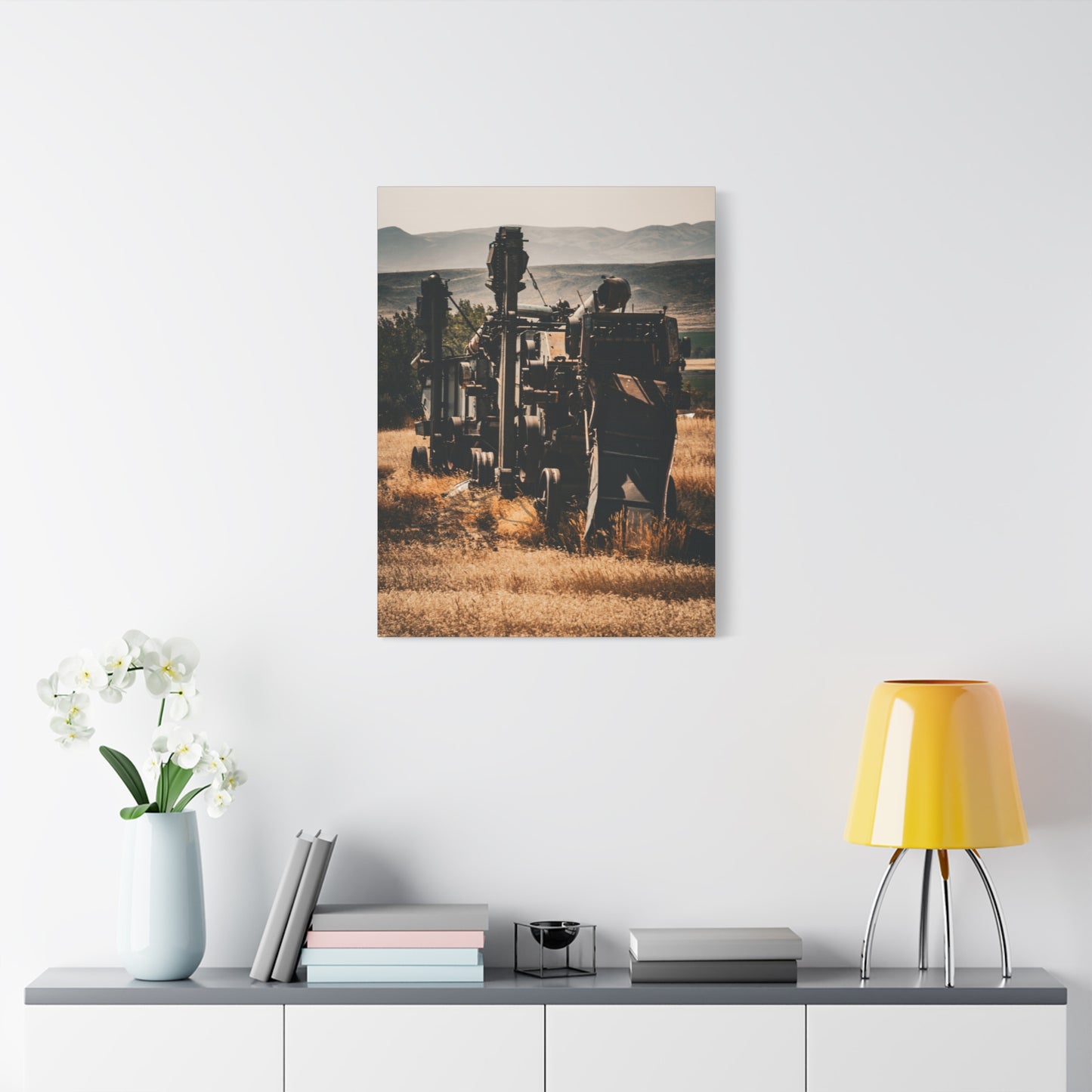 Rustic Farm Equipment Canvas
